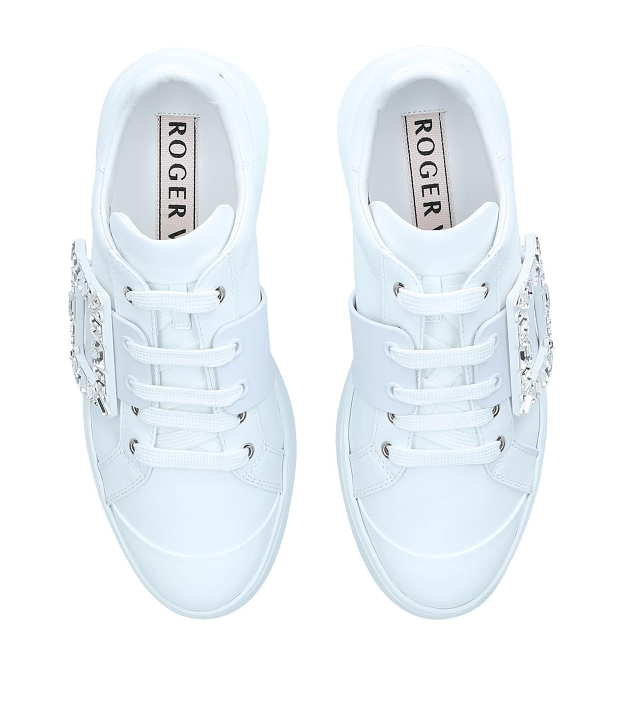 Leather Viv Skate Sneakers WHITE Image 3