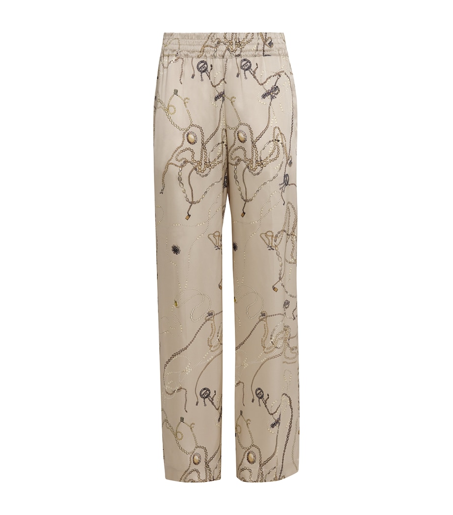 Silk Printed Trousers 9474 PUMICE Image 1