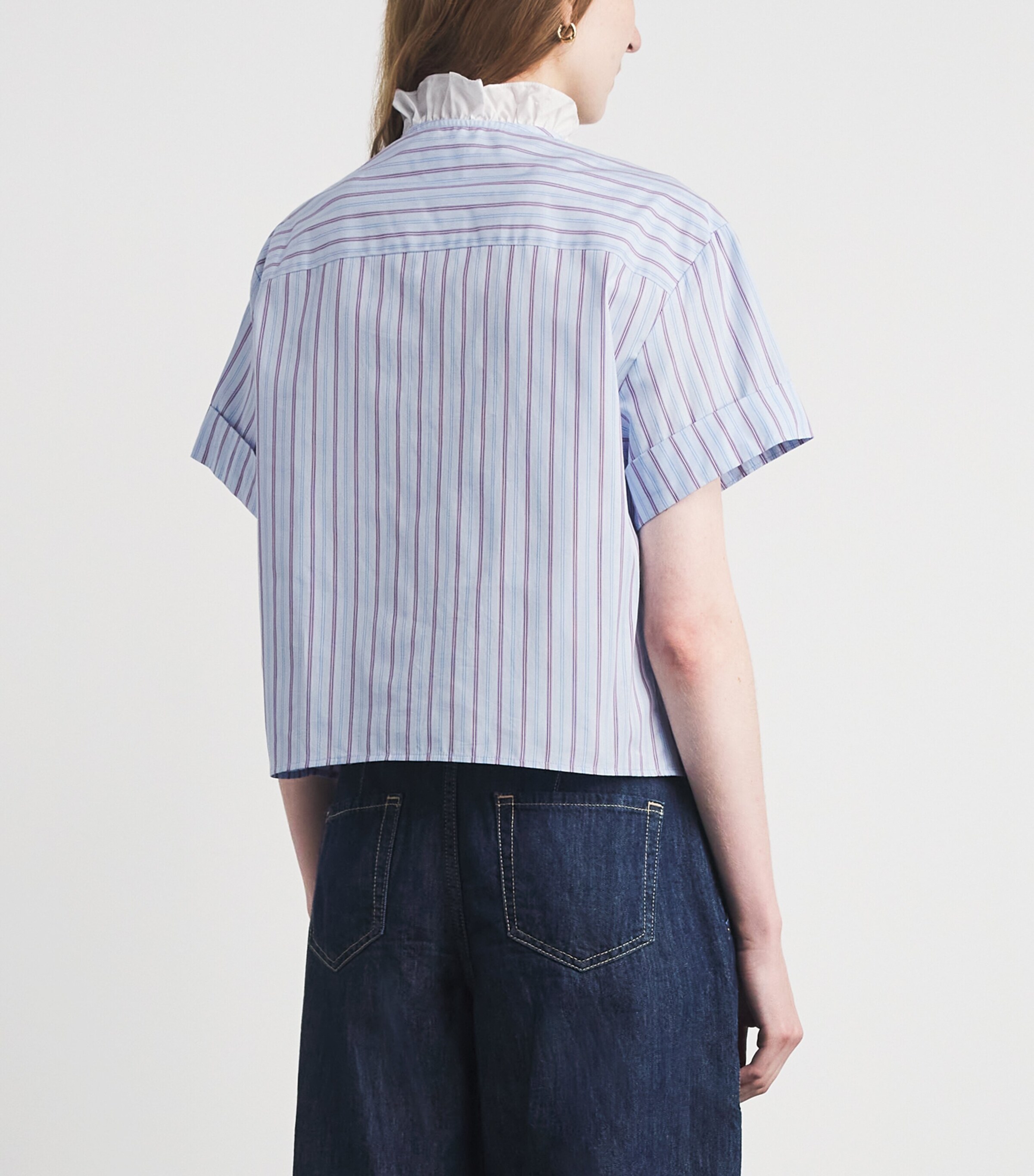 Claudie Pierlot Womens Cotton Stripe Shirt Multicolored Image 5