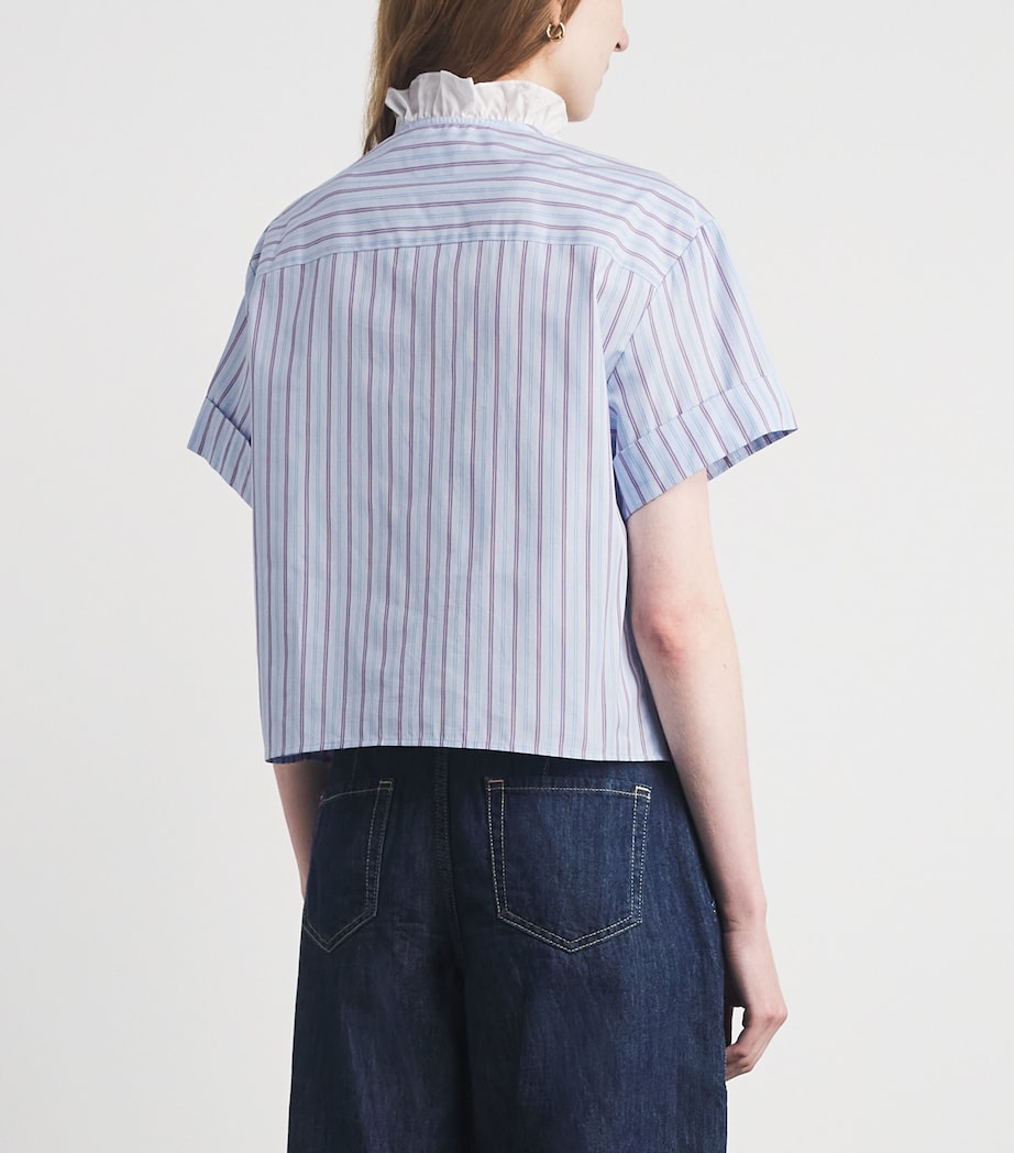 Claudie Pierlot Womens Cotton Stripe Shirt Multicolored Image 5