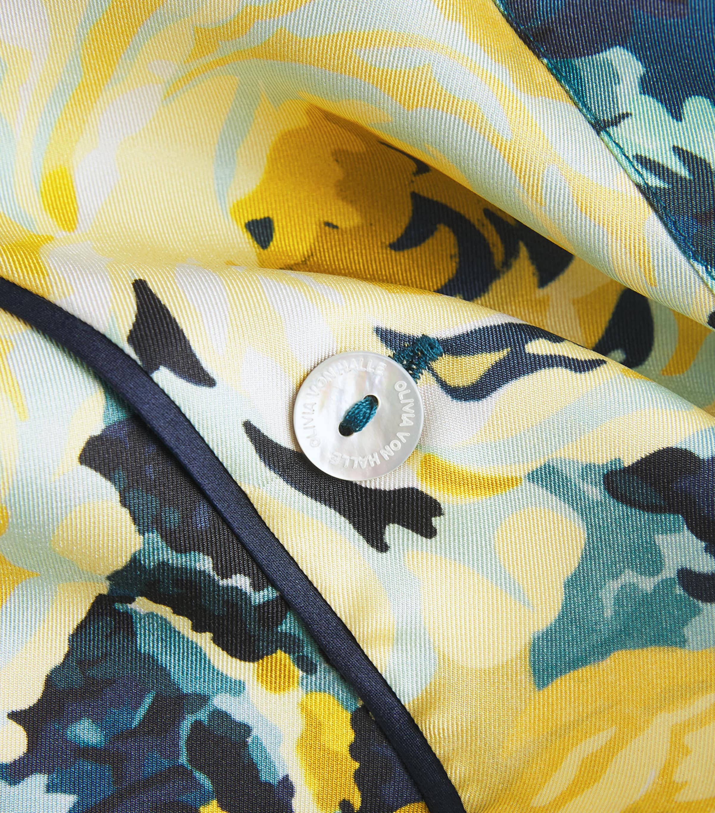 Silk Floral Yves Pyjama Set NOCTURNE Image 5