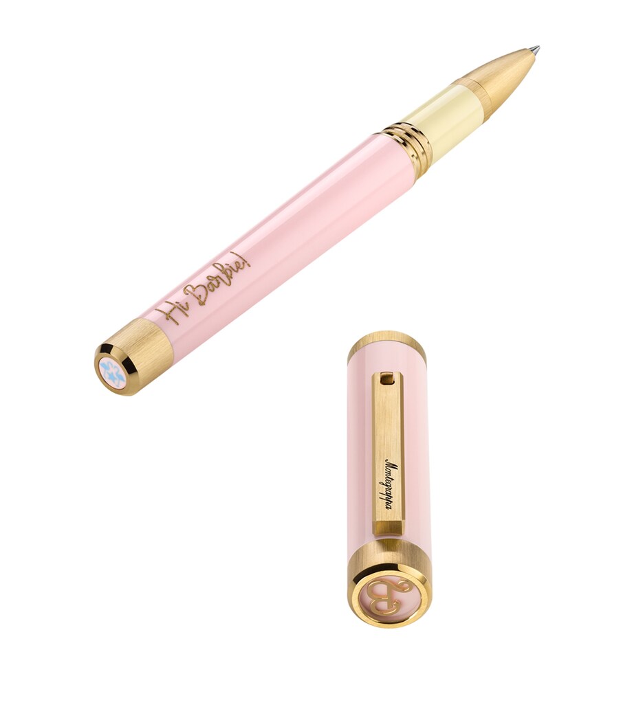 Barbie Rollerball Pen PINK/GOLD Image 2
