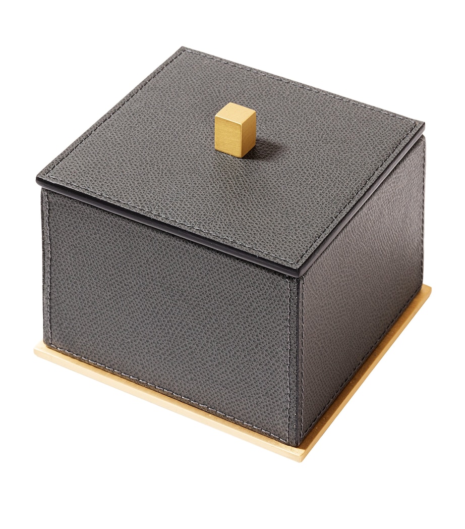 Small Leather Firenze box SLATE G77 Image 1