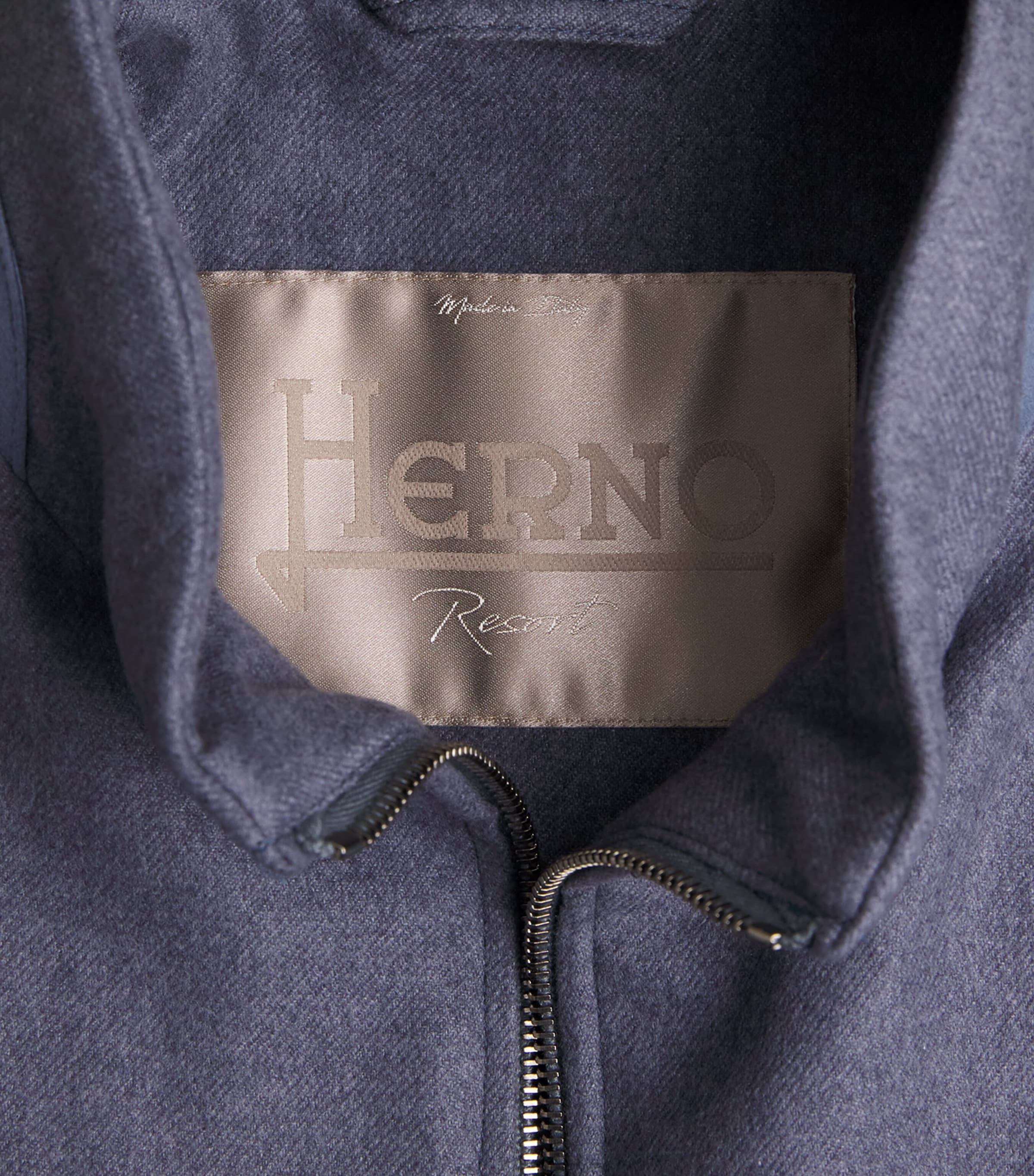 Herno Mens Silk-Cashmere Gilet Azzurro Denim Image 6