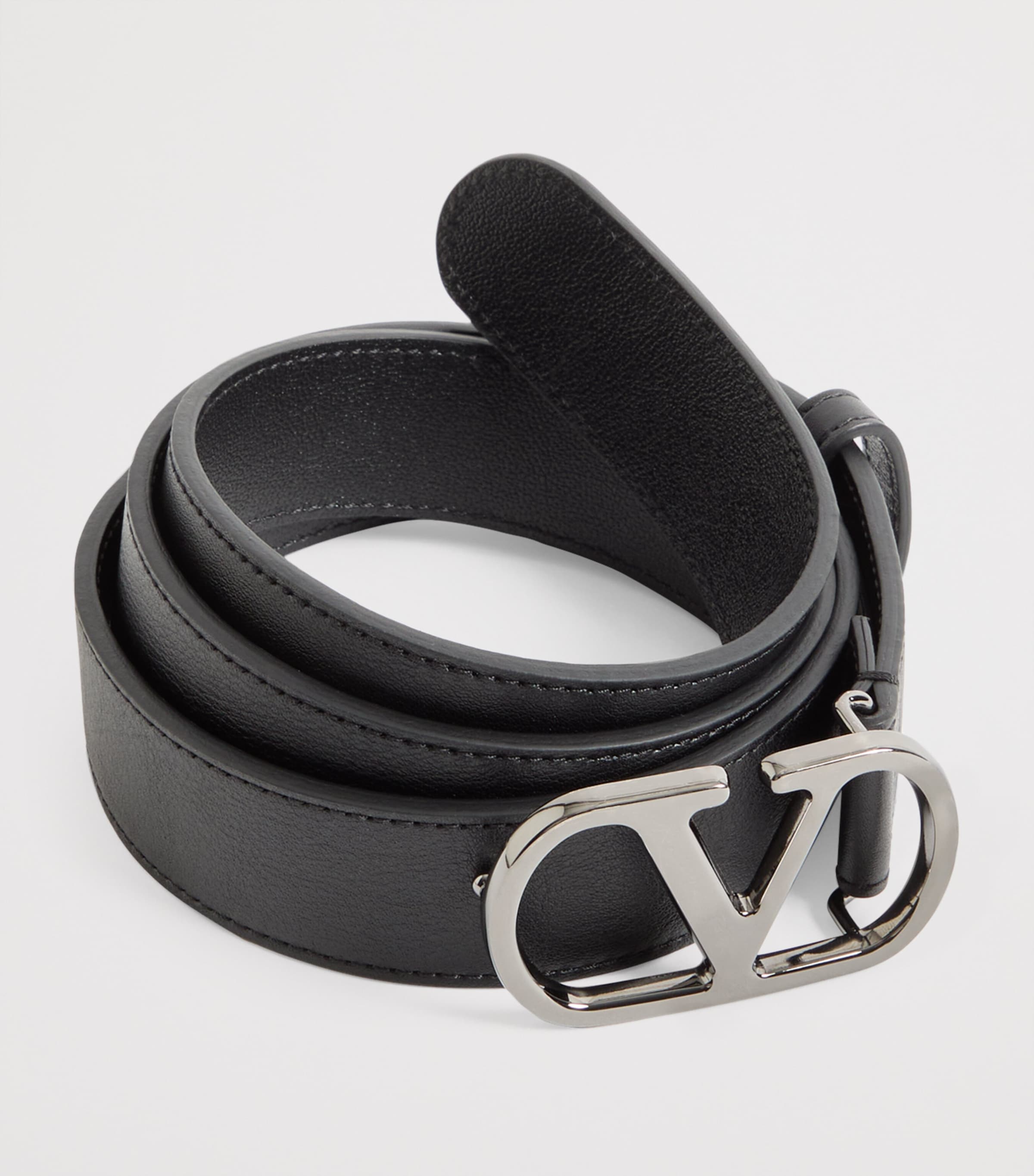 Leather VLogo Signature Belt 0NO Image 2