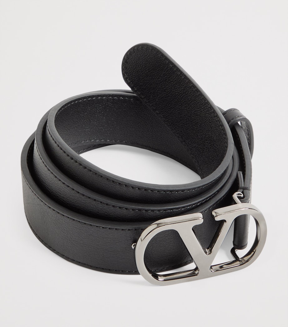 Leather VLogo Signature Belt 0NO Image 2