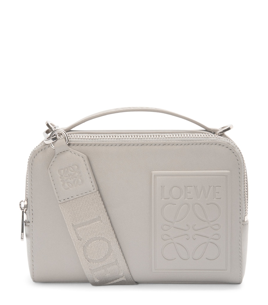 LOEWE Mini Leather Cross-Body Camera Bag Shell Grey Image 1