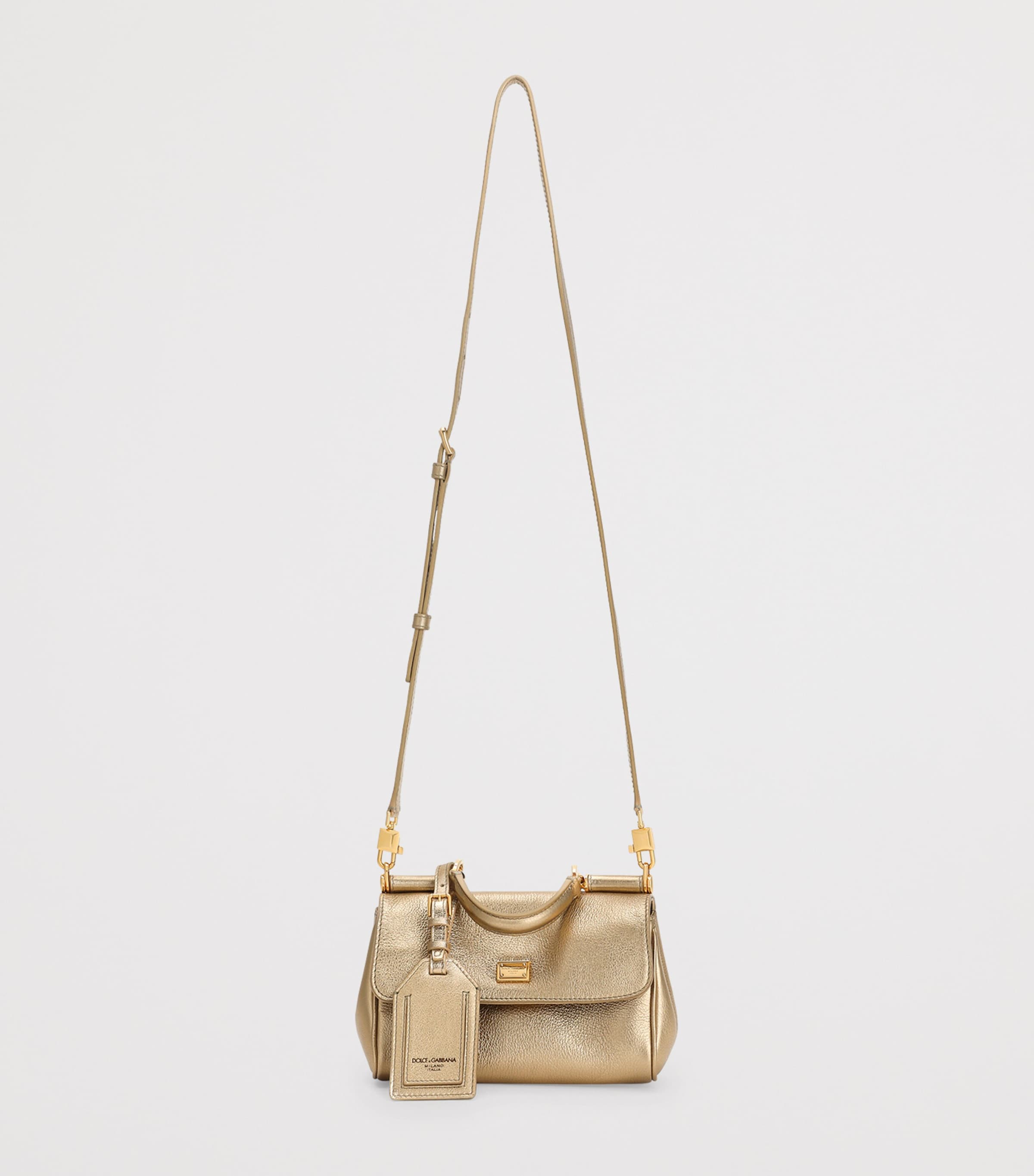 Laminated Calfskin My Sicily Cross-Body Bag 8H945-GOLD Image 3