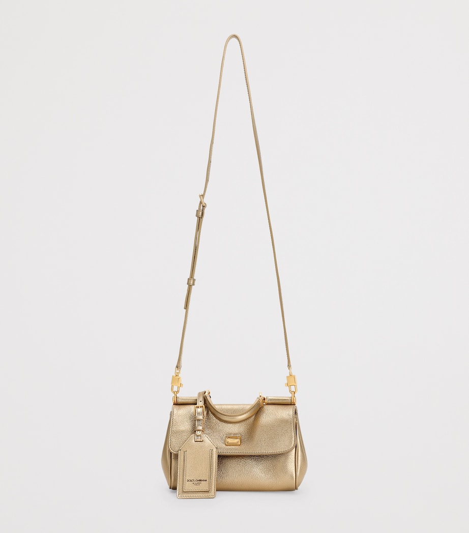 Laminated Calfskin My Sicily Cross-Body Bag 8H945-GOLD Image 3