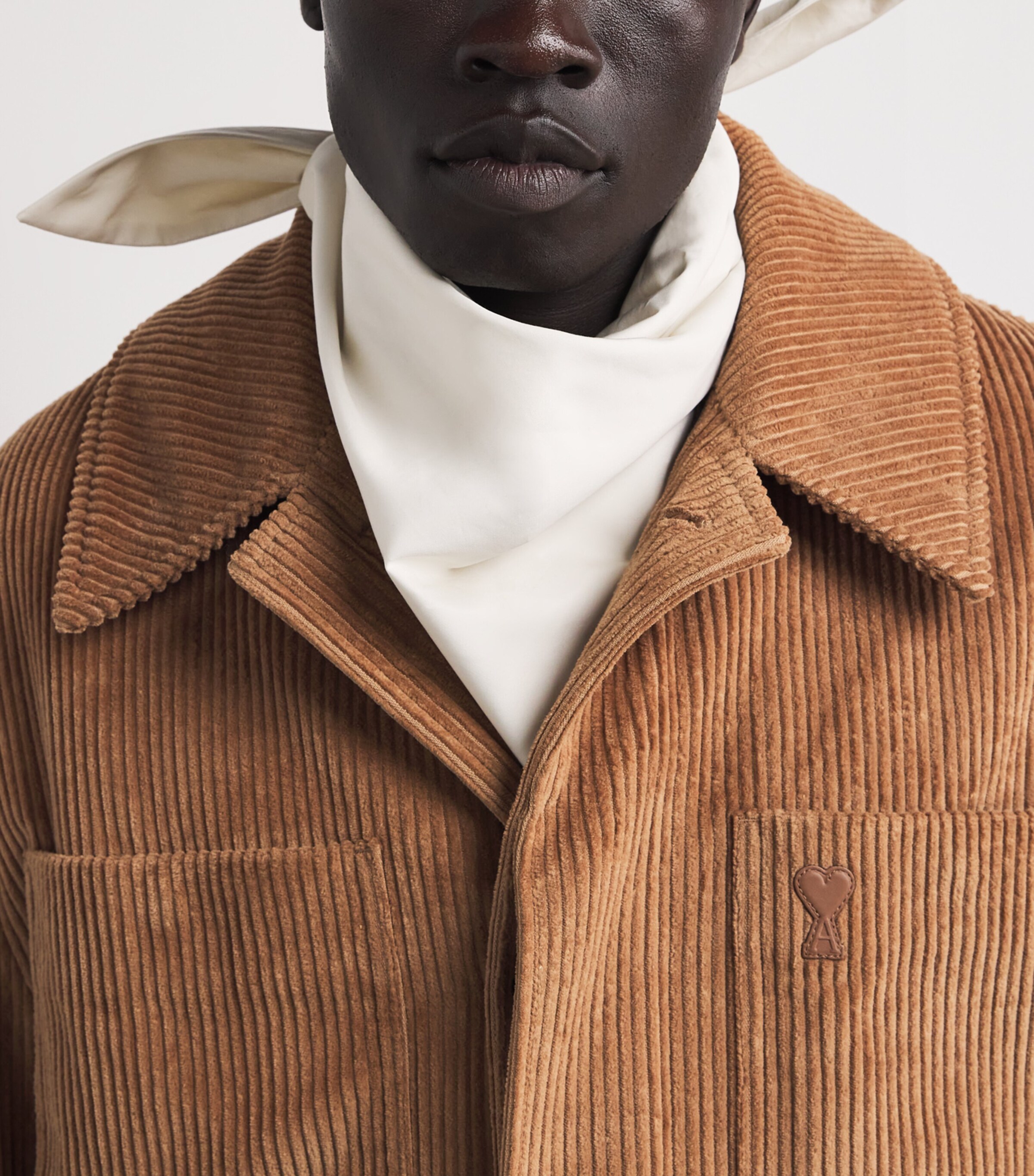 Corduroy Ami de Coeur Field Jacket 280 - CAMEL Image 6