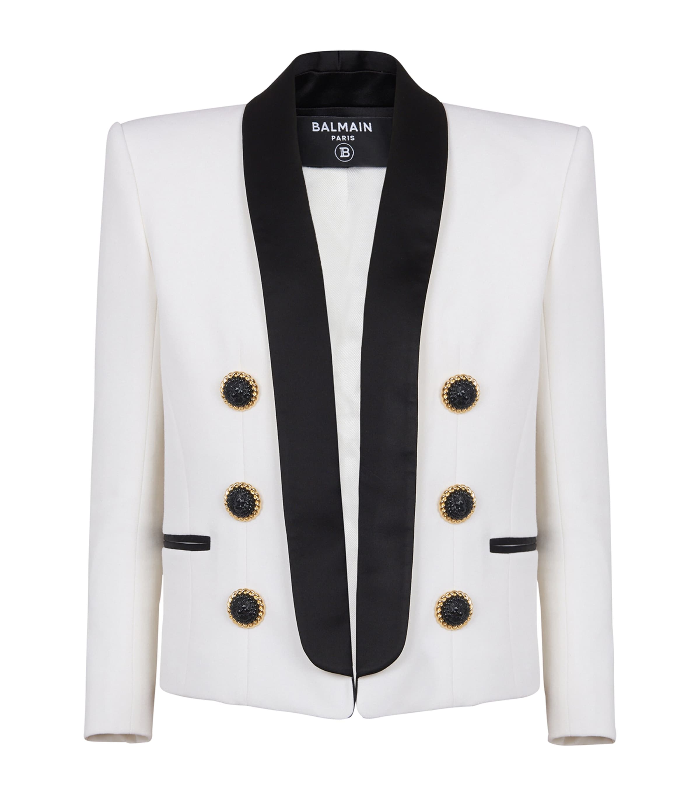 Wool Cropped Blazer GAB BLANC/NOIR Image 1