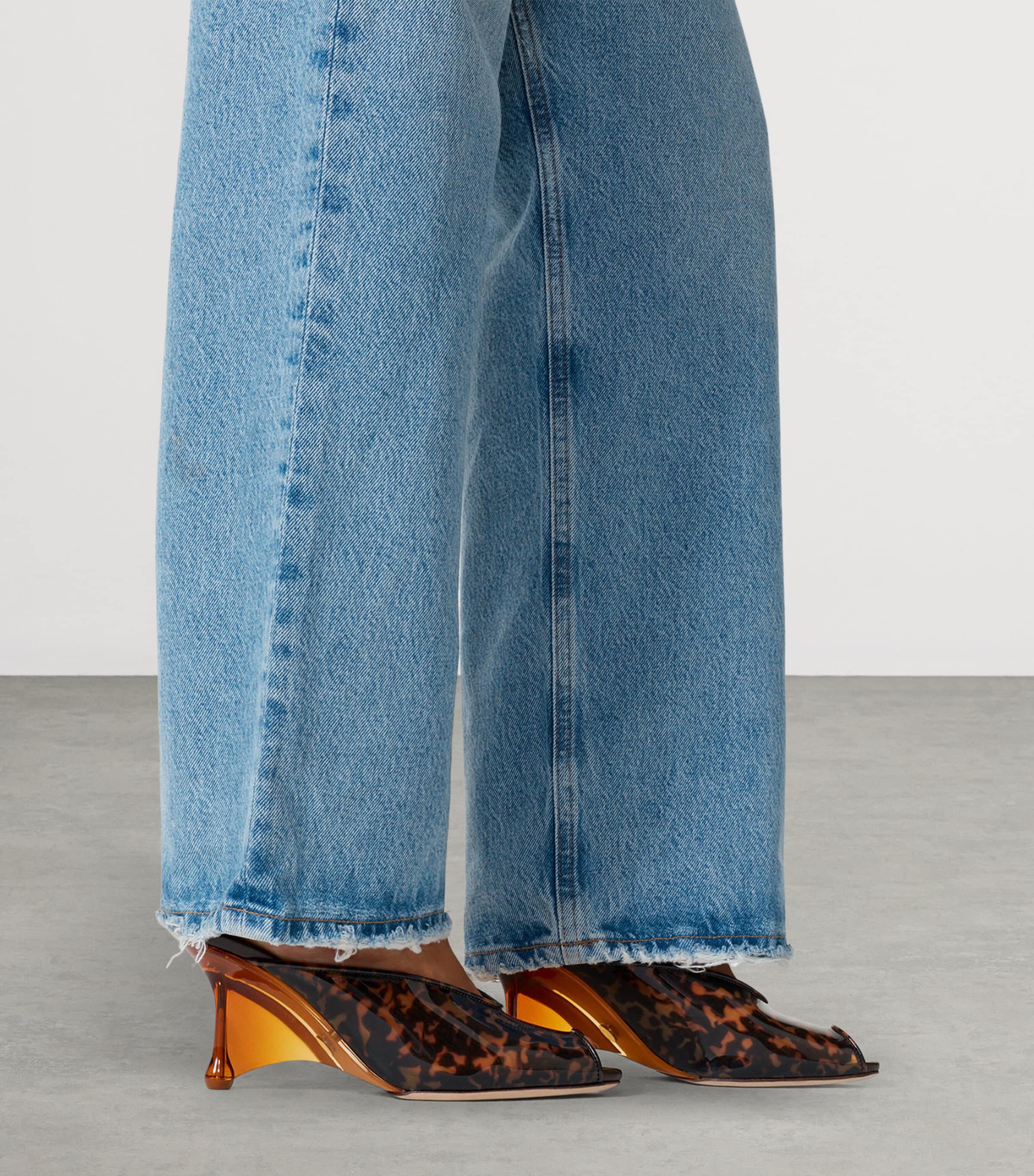 Jimmy Choo Glace 80 Heeled Mules Amber Mix/brown Mix Image 2