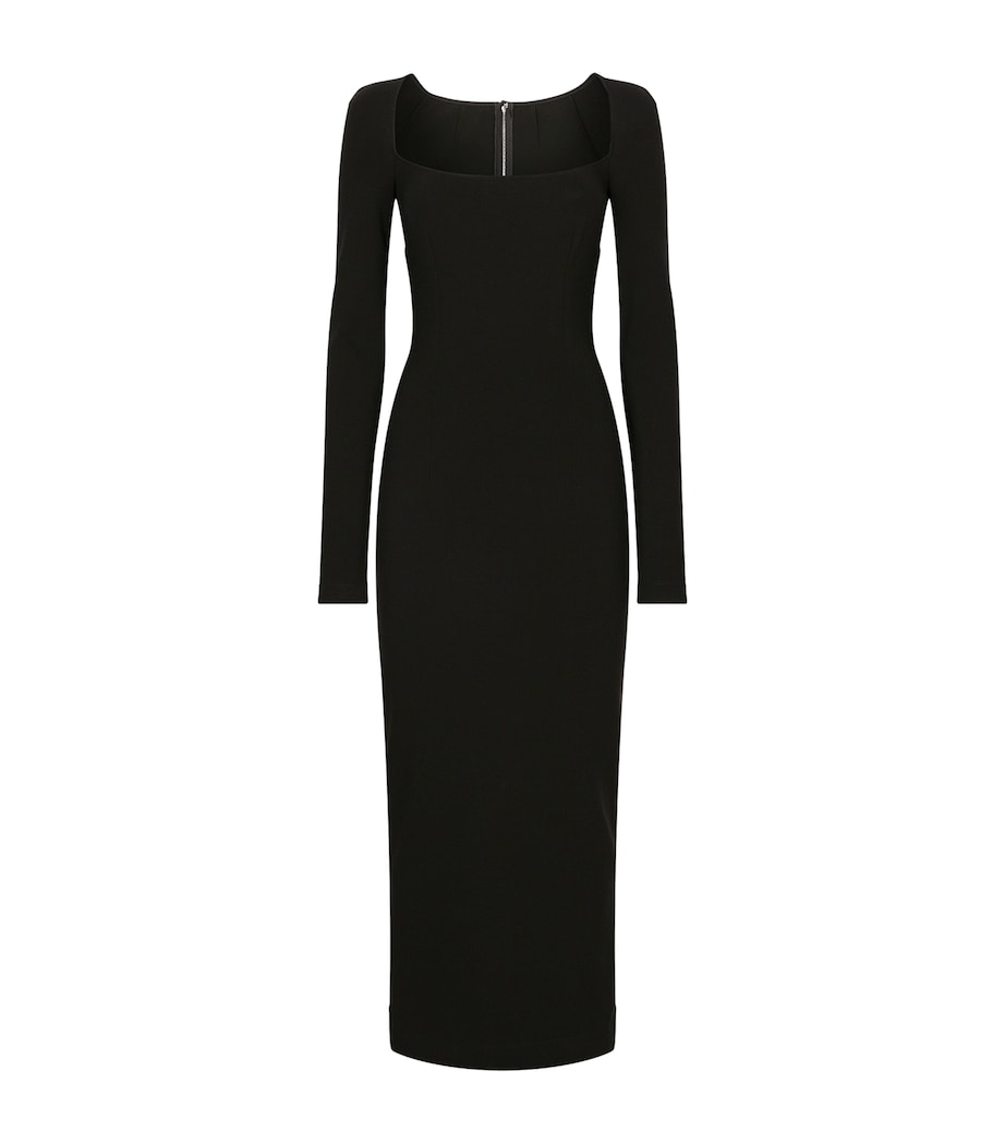Jersey Long-Sleeve Dress N0000-BLACK Image 1