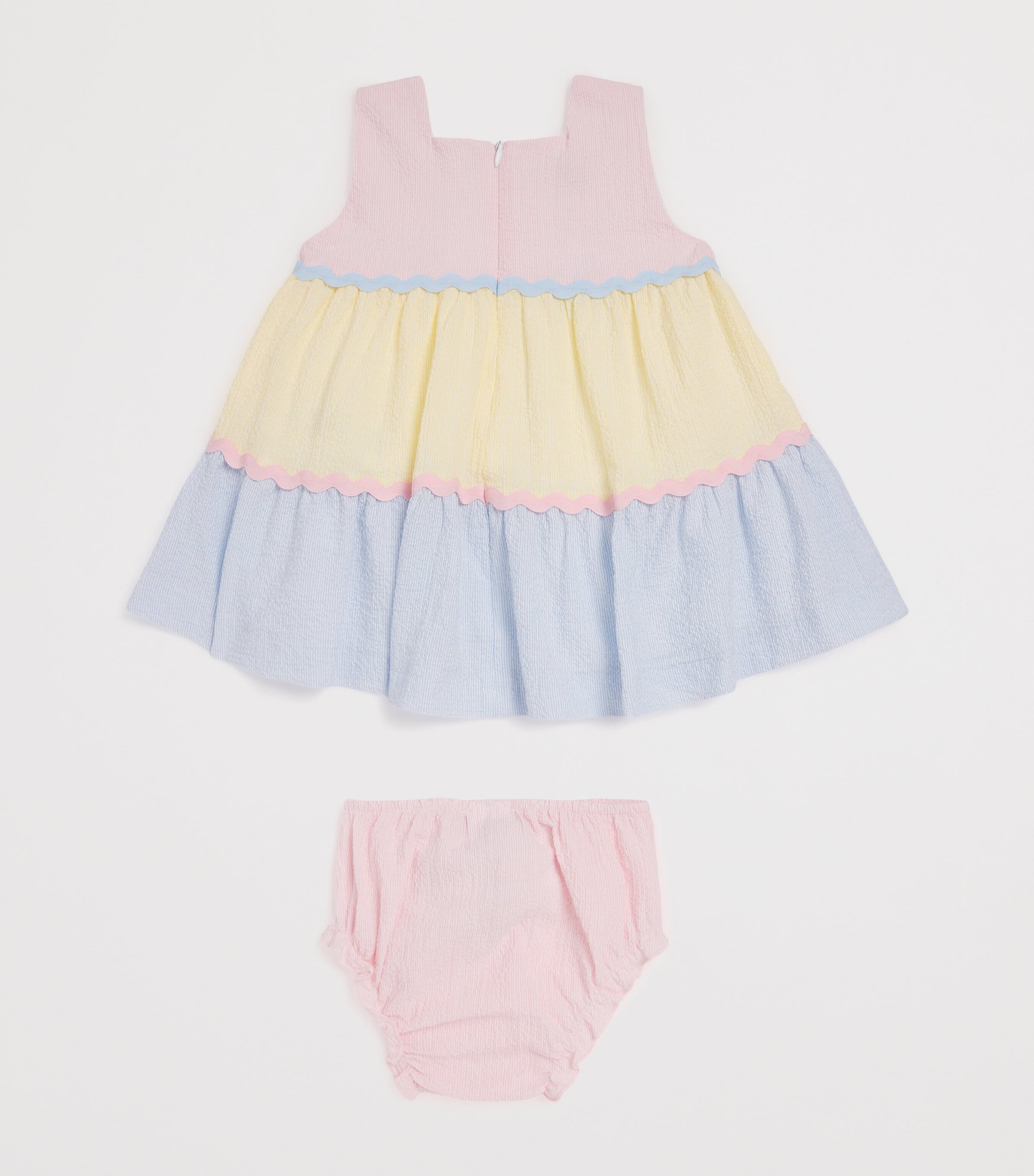 Cotton-Blend Dress and Bloomers Set (3 Months - 4 Years) 37 T2066 CHALK PINK Image 2