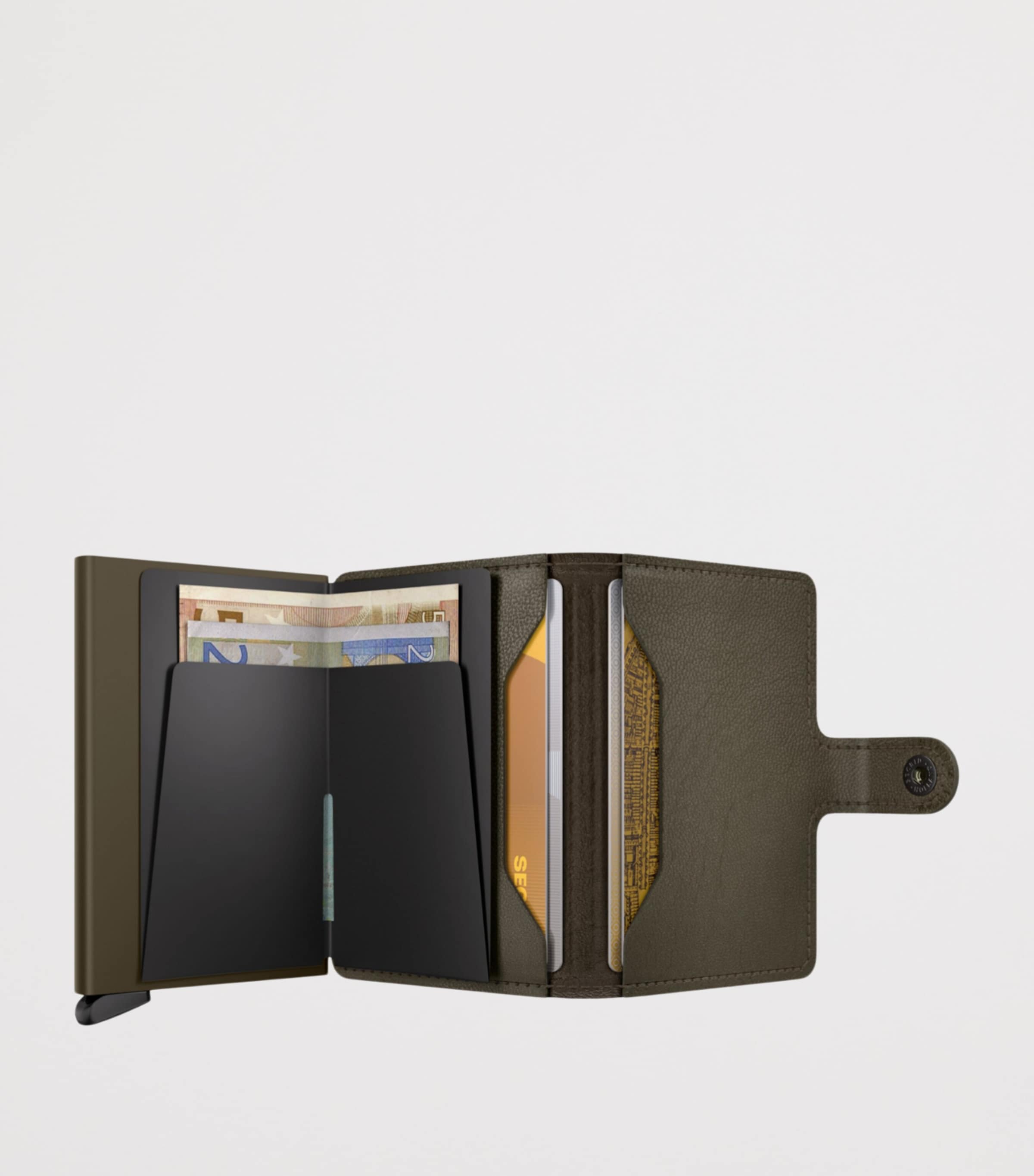 Secrid Leather Embossed Lines Miniwallet Cedar Image 3