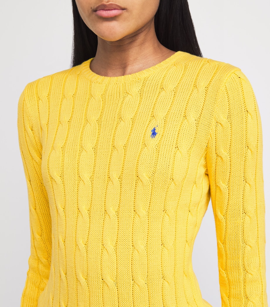 Cotton Cable-Knit Sweater TRAINER YELLOW Image 6