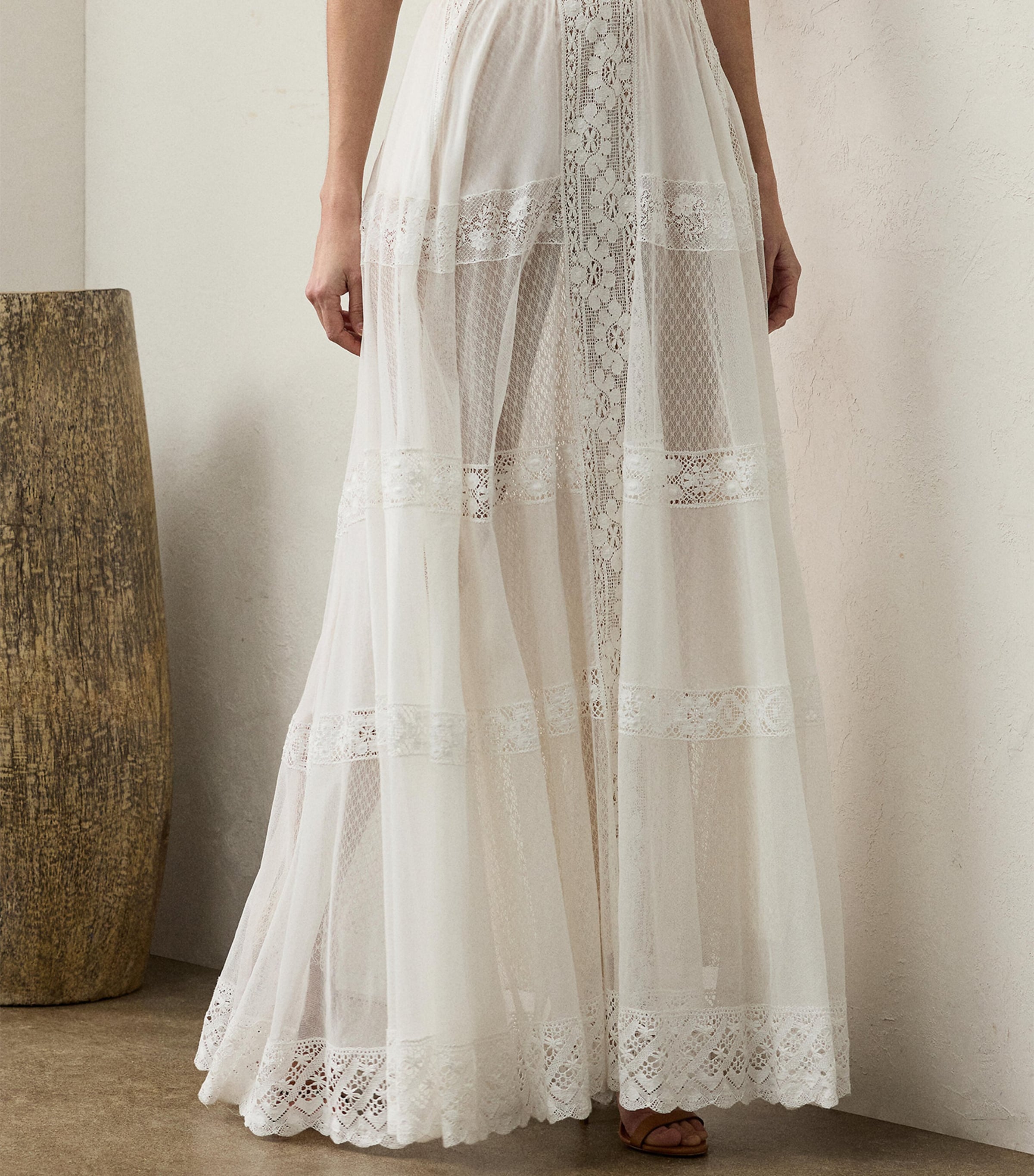 Cotton-Silk Malti Skirt WHITE Image 2