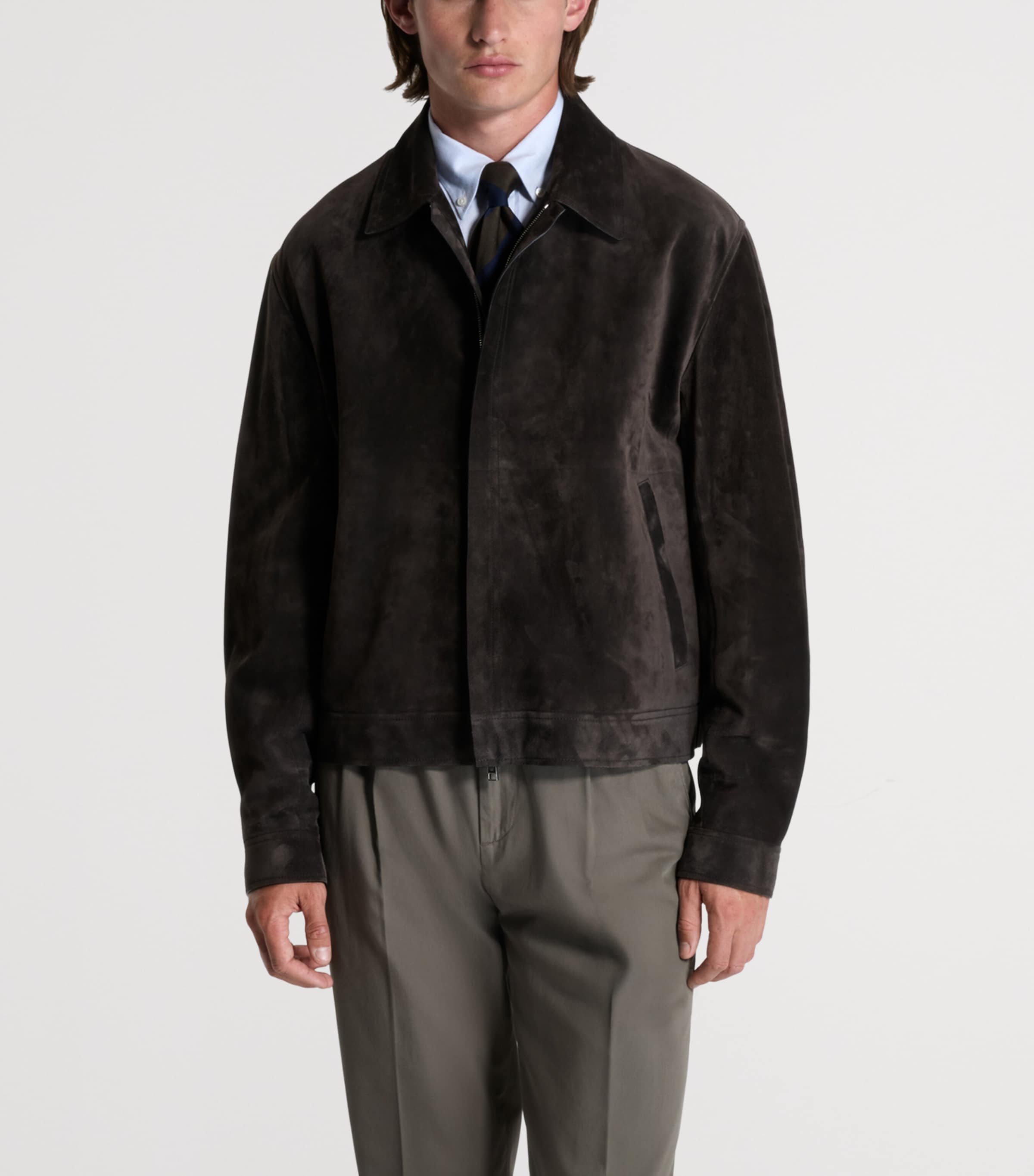Dunhill Mens Suede Jacket Image 4