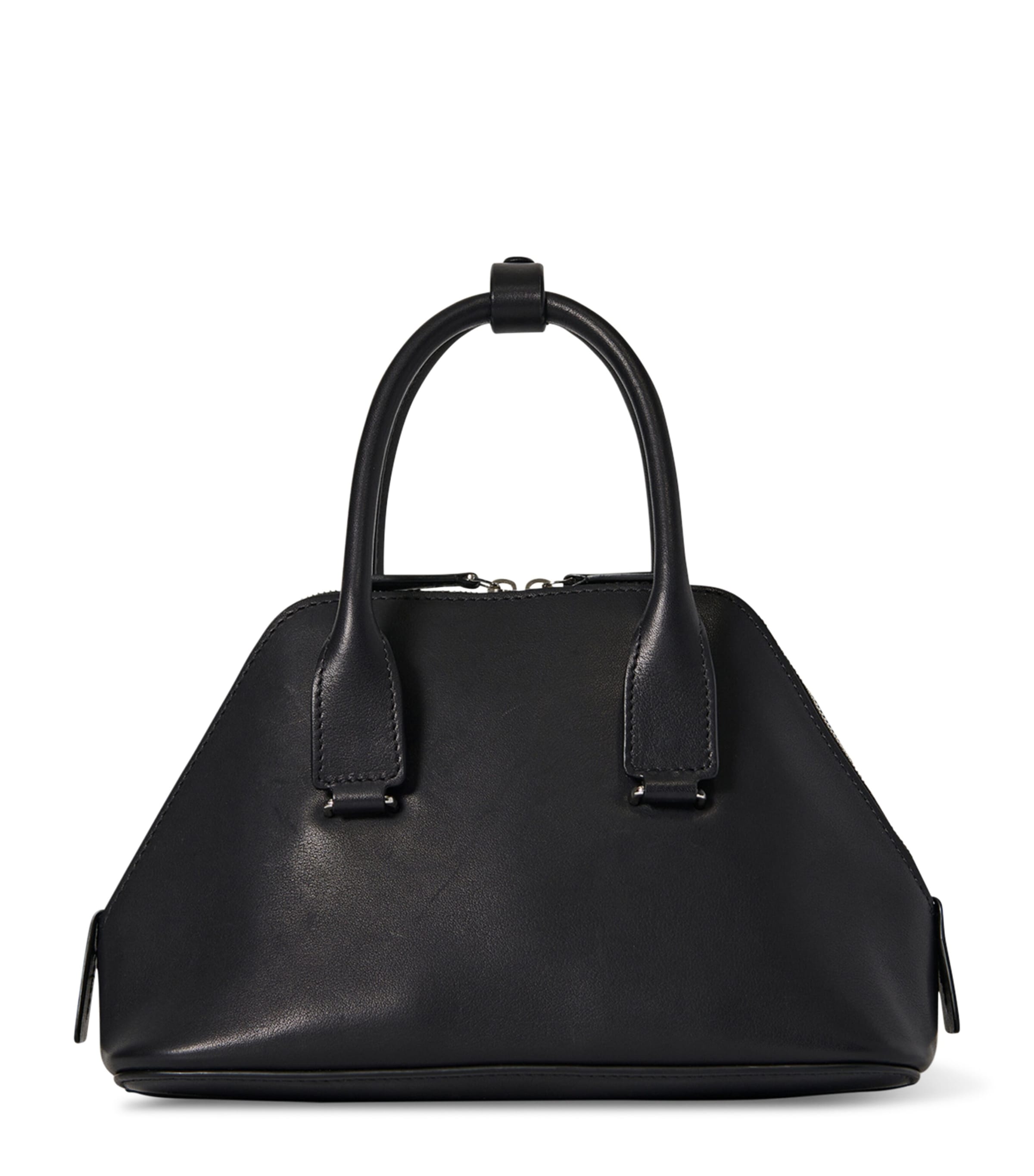 The Row Mini Devon Leather Cross-body Bag In Black