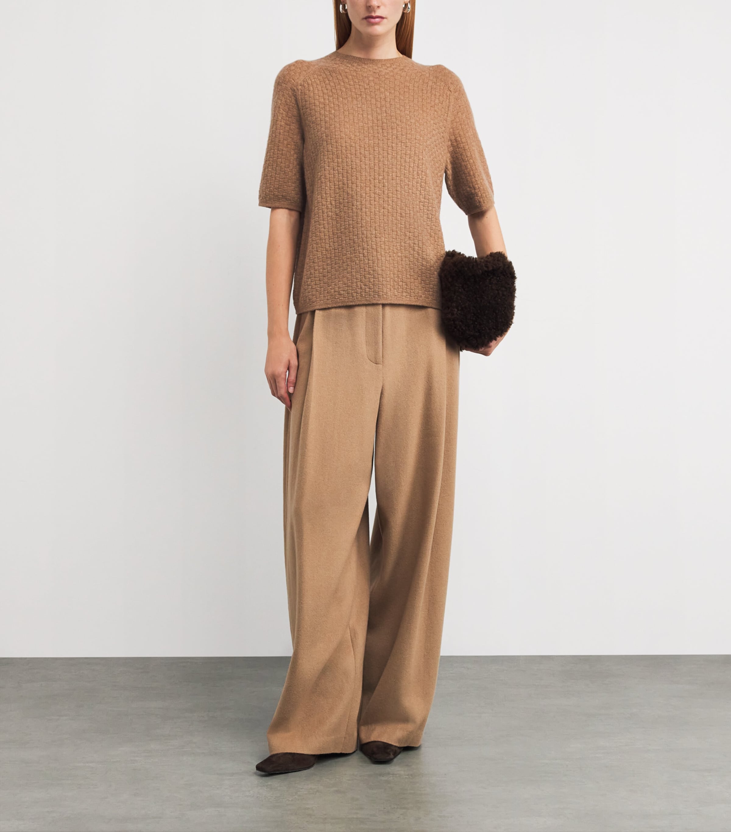 Cashmere Saddle-Shoulder Sweater 0005807 CAMMLLO MLNG Image 2