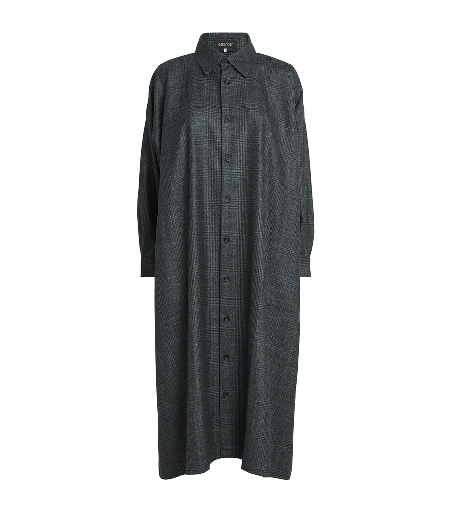 Wool-Silk-Cashmere Midi Shirt Dress DRKFRST Image 1