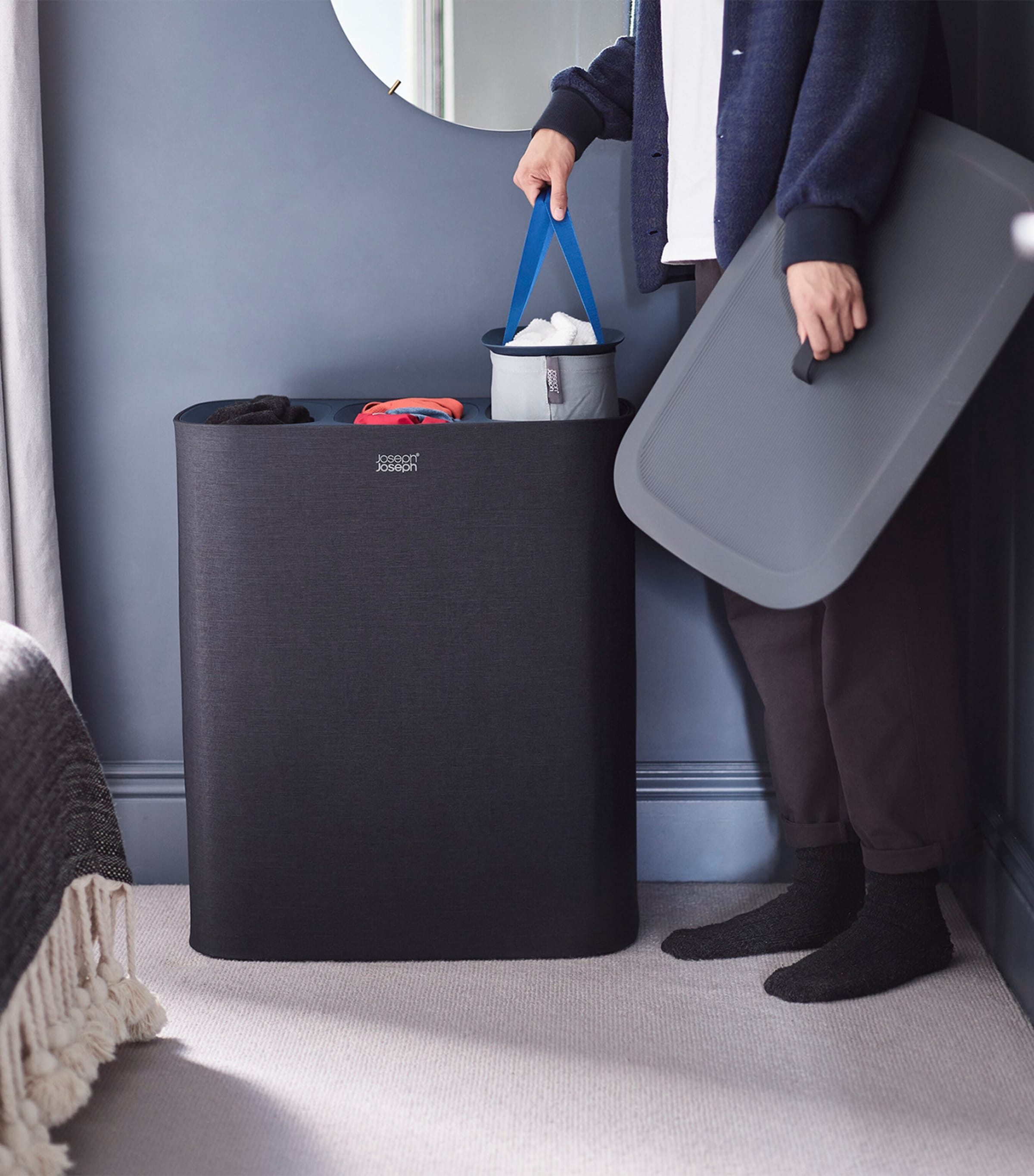 Tota Trio Laundry Basket (90L) BLACK Image 4