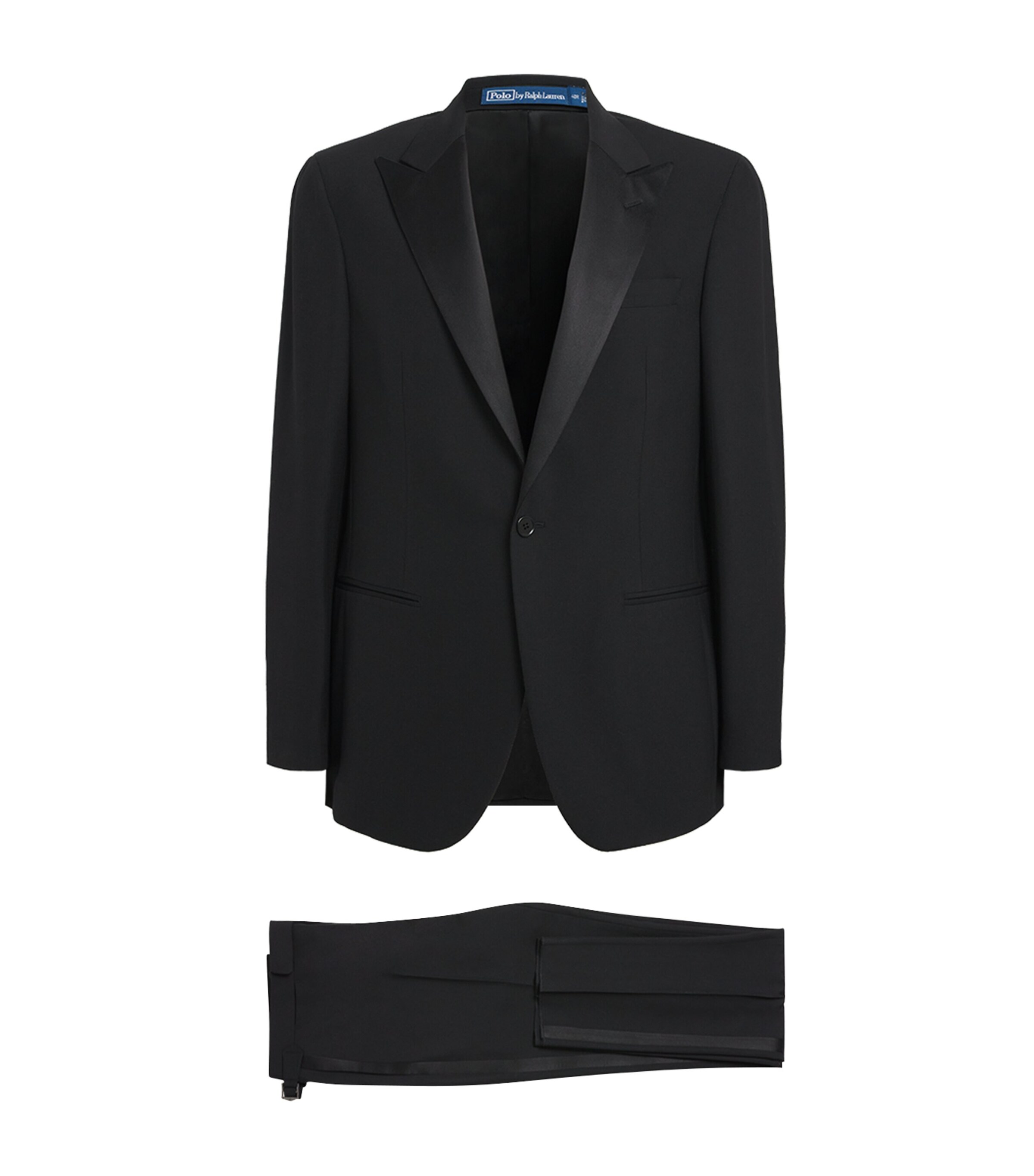 Wool Barathea Peak 2-Piece Suit BLACK Image 1