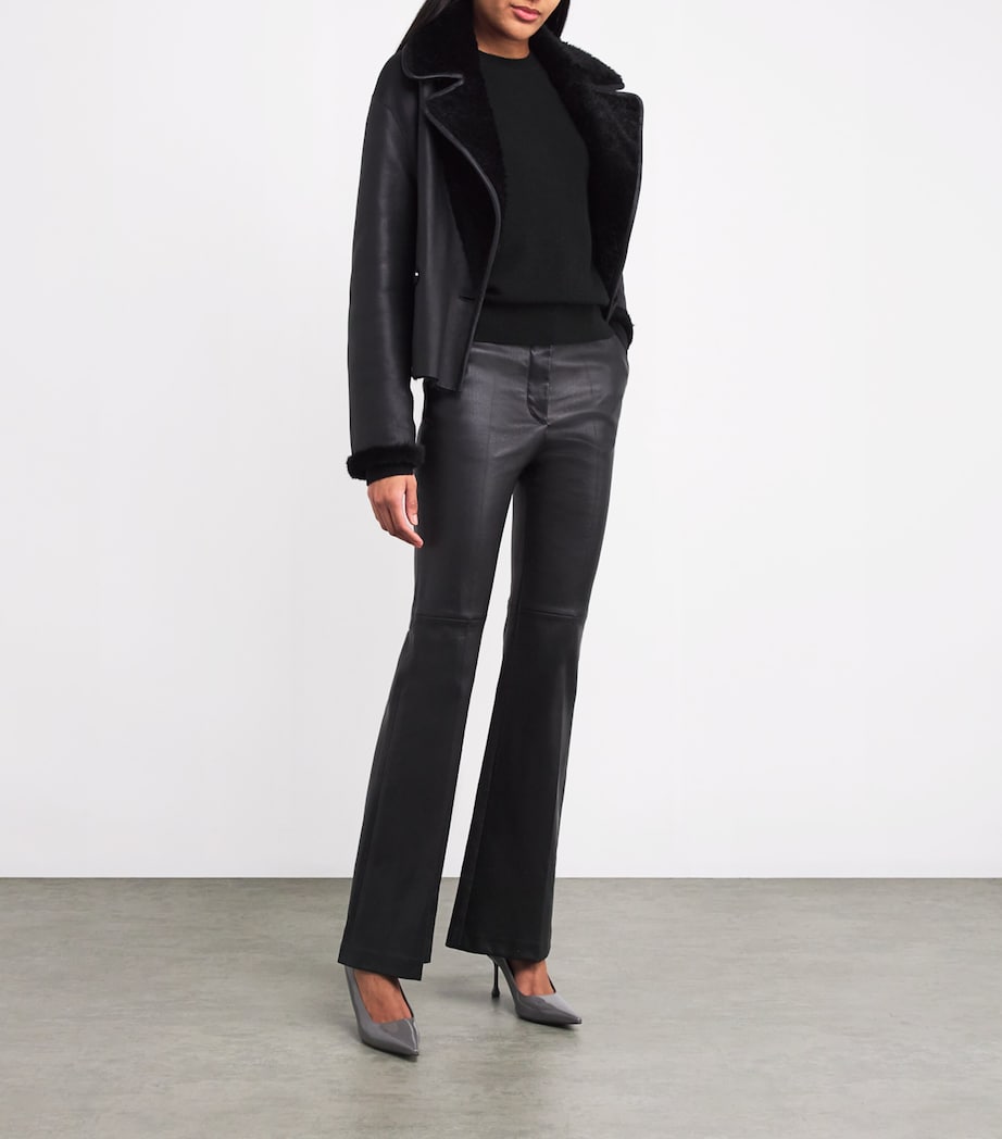 Cashmere Round-Neck Sweater BLACK Image 2