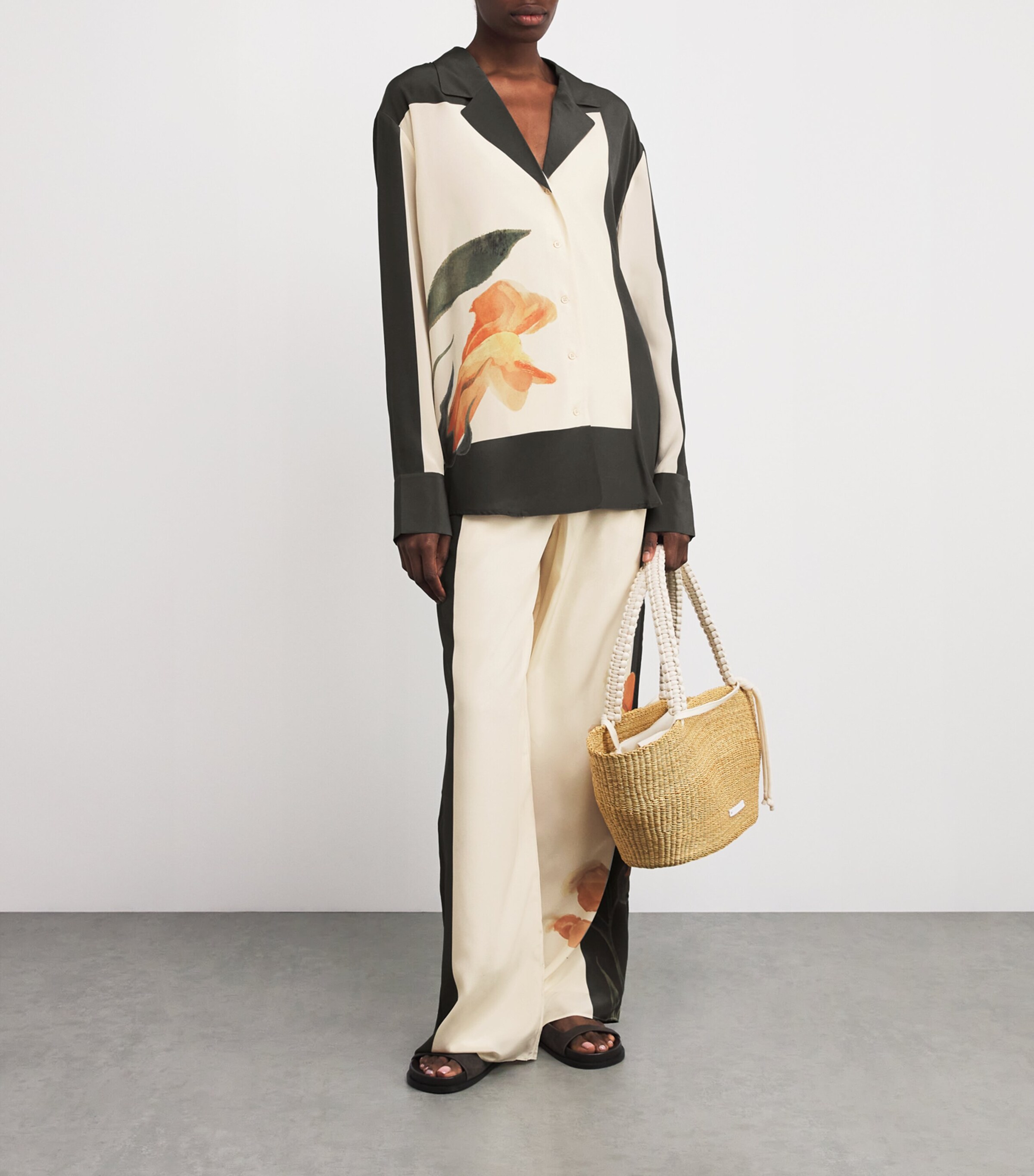 Silk Printed Constance Trousers IRIS FLORAL Image 2