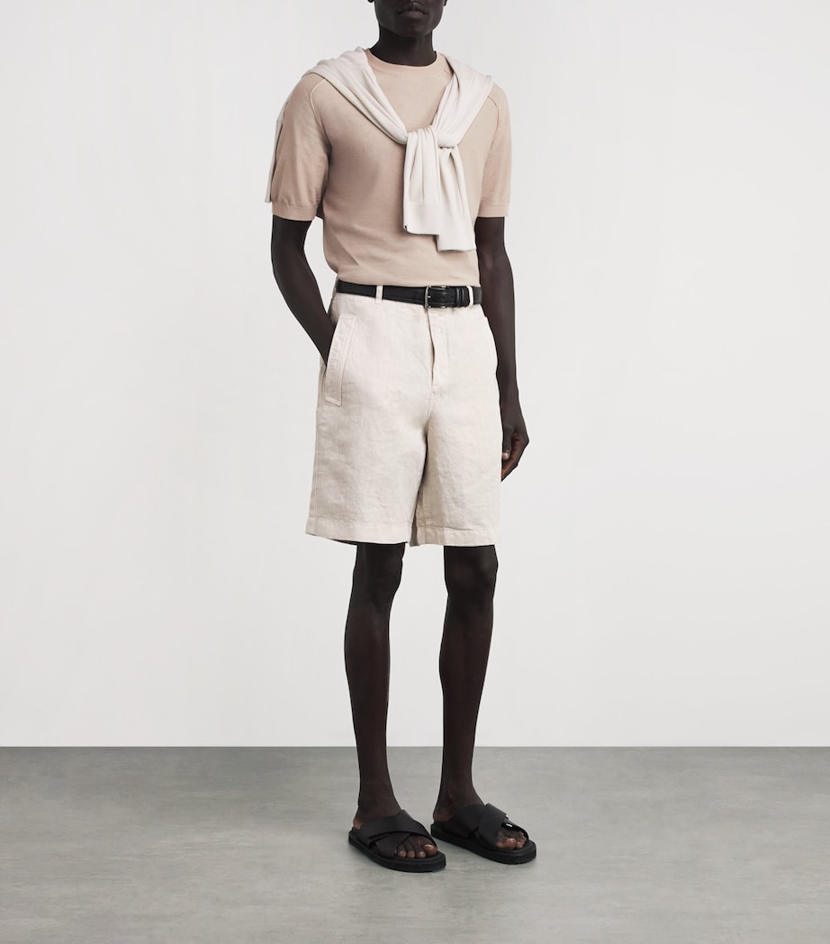 Cotton Knitted T-Shirt CAMMELLO Image 2
