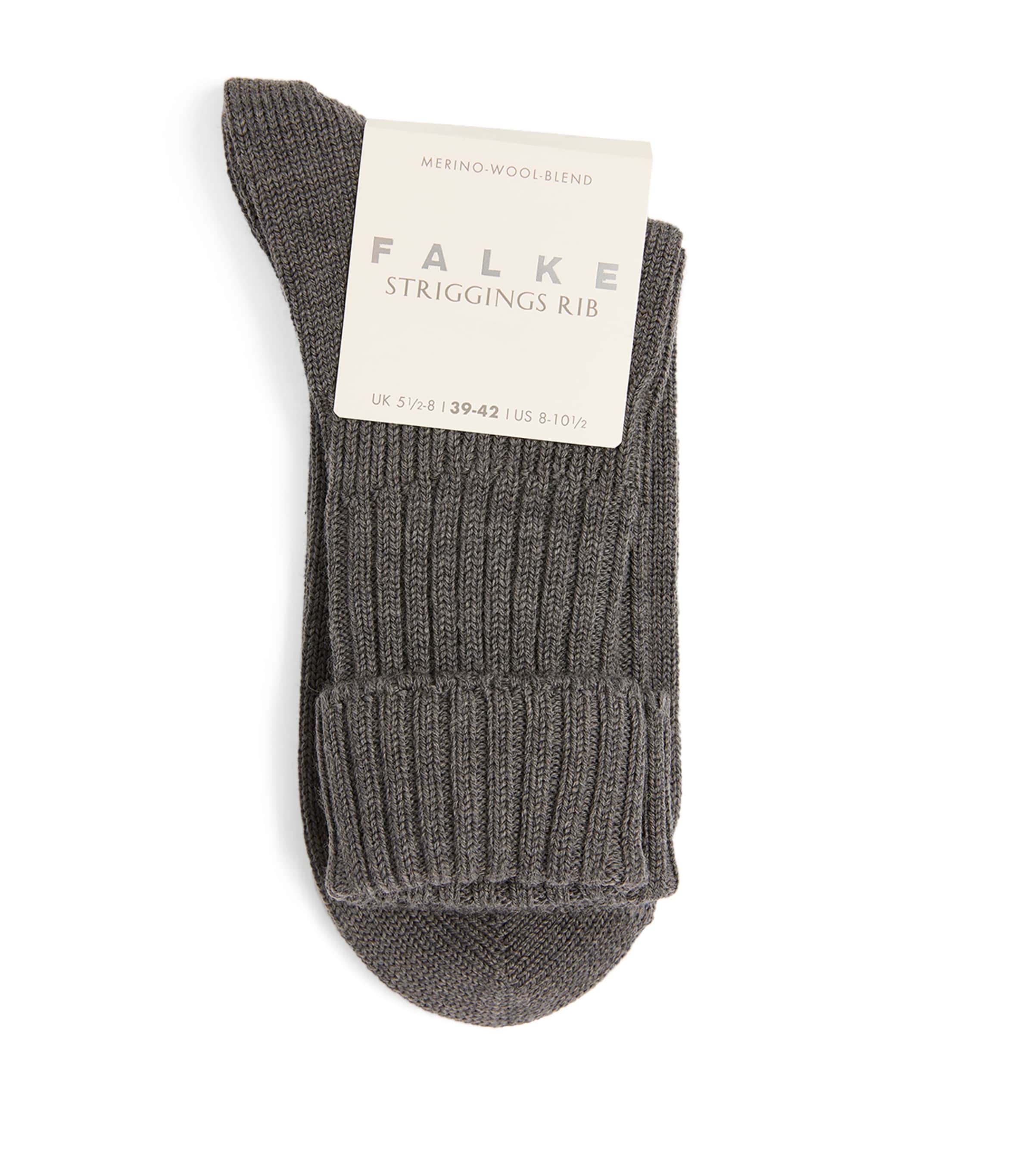 Striggings Ribbed Socks DARK GREY Image 1