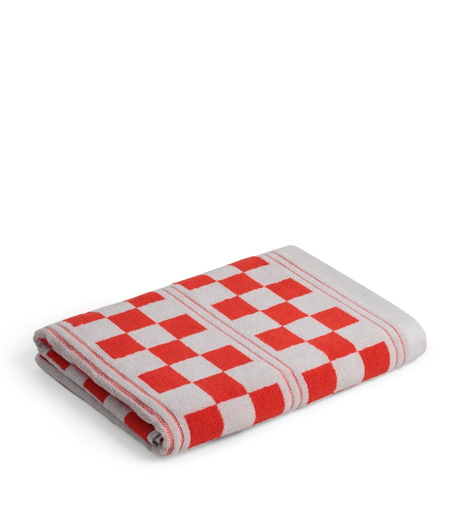 Busby Beach Towel (90cm x 170cm) CLOUD & RANCH RED Image 1