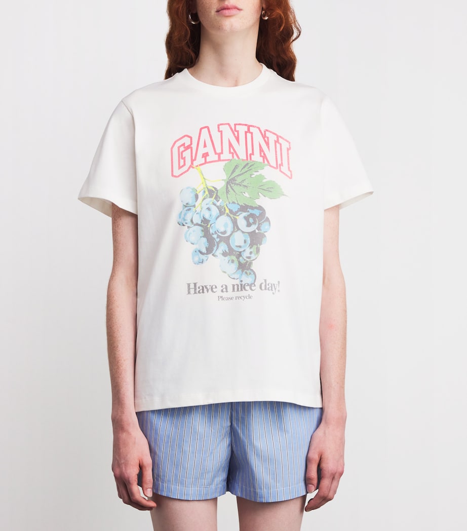 Organic Cotton Grapes T-Shirt 135 EGRET Image 3