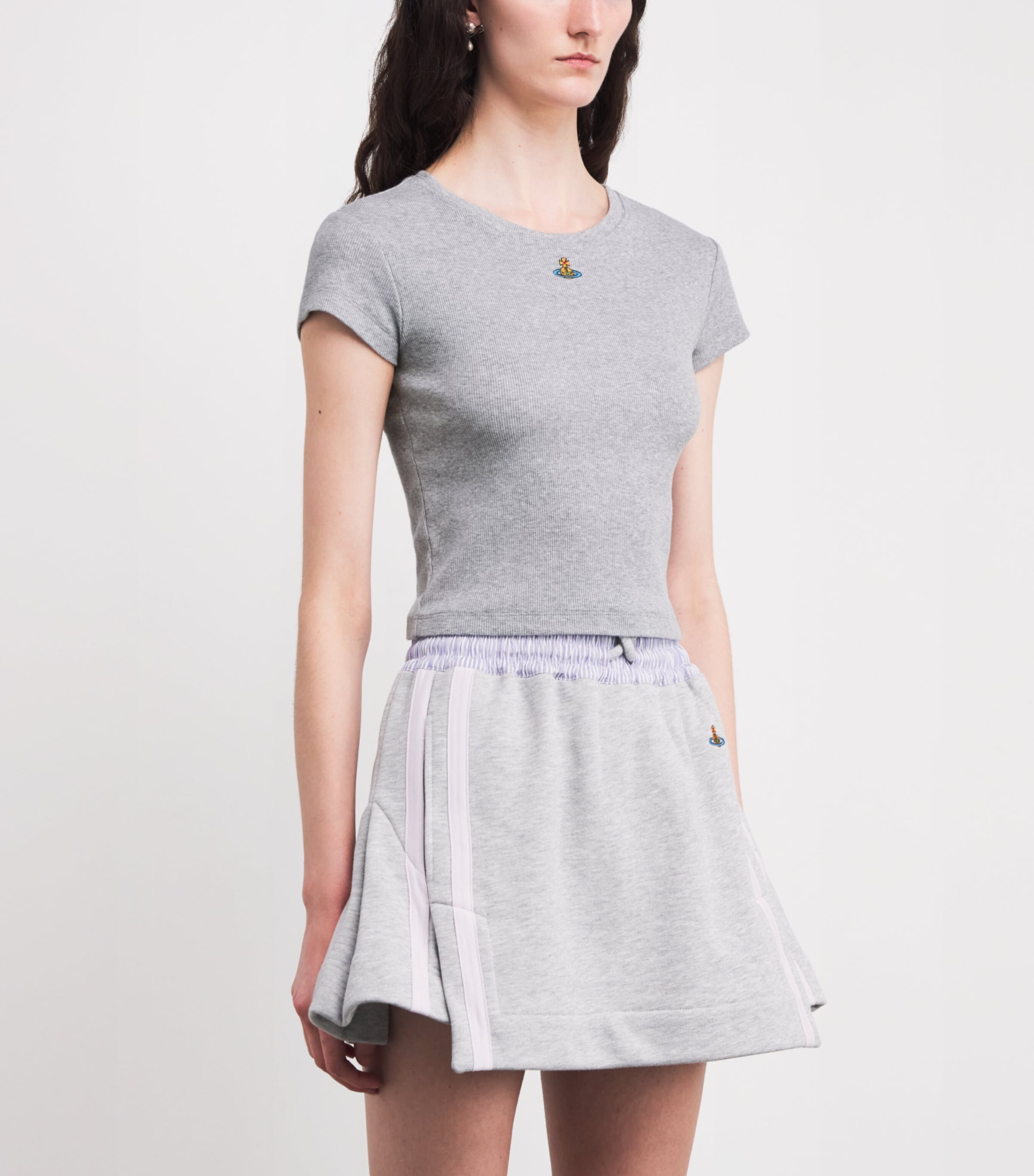 Stretch-Cotton Baby Peru T-Shirt GREY MELANGE Image 3