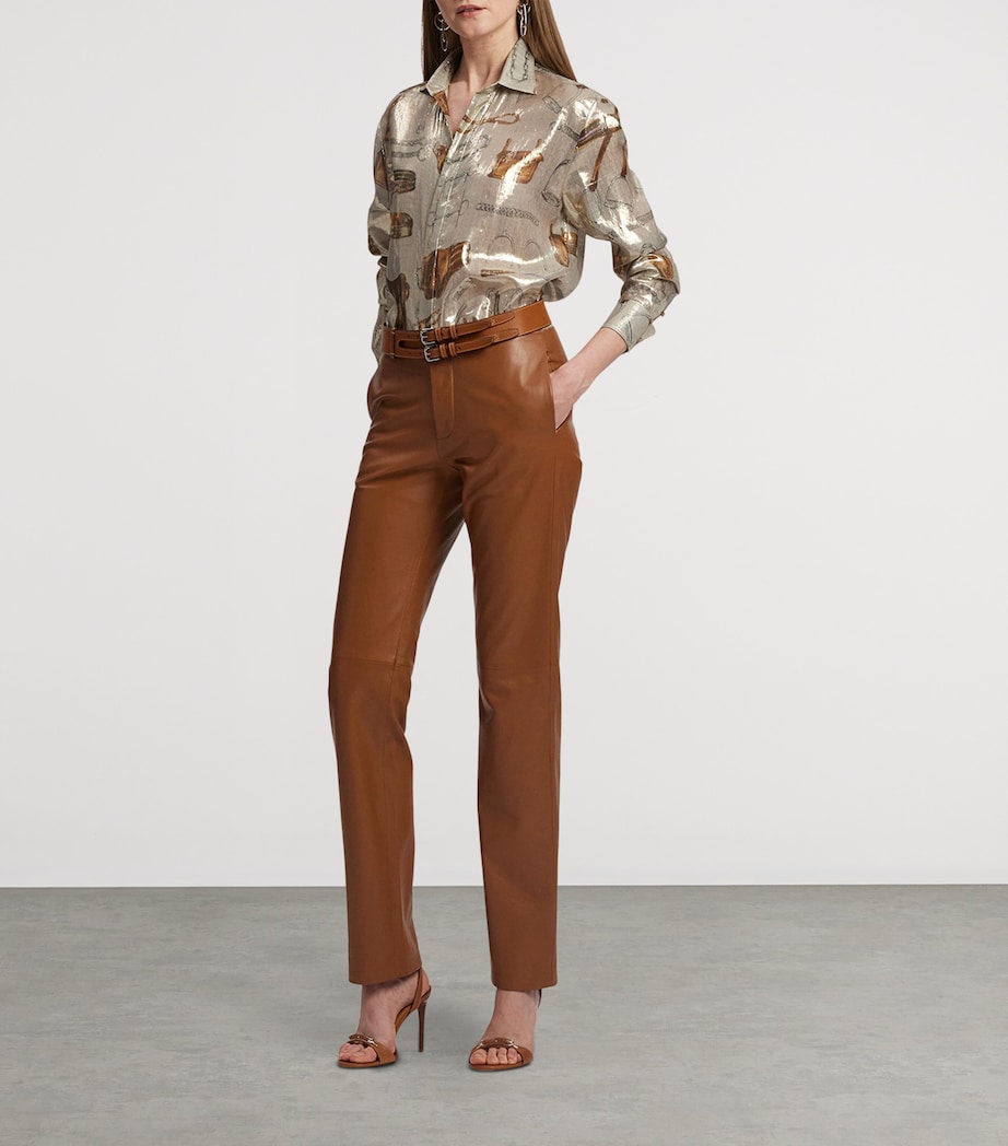 Lamé Equestrian Print Evelina Shirt PALLADIUM MULTI Image 9