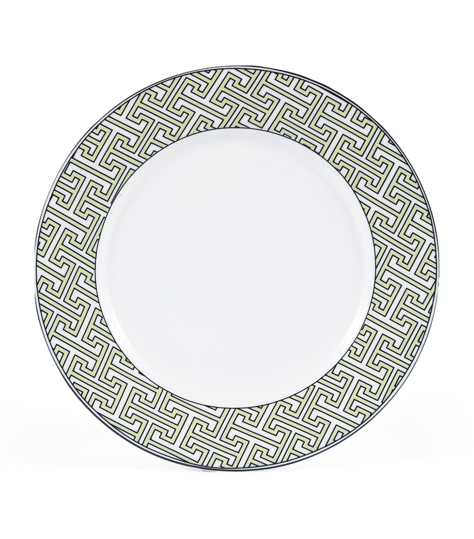 Set of 2 Maze Dessert Plates (21cm) GREEN Image 1