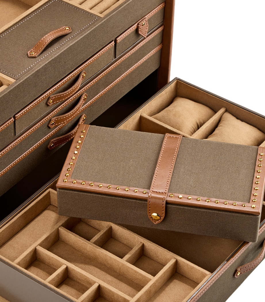 WOLF Extra Large Ida Jewellery Trunk Khaki Image 4