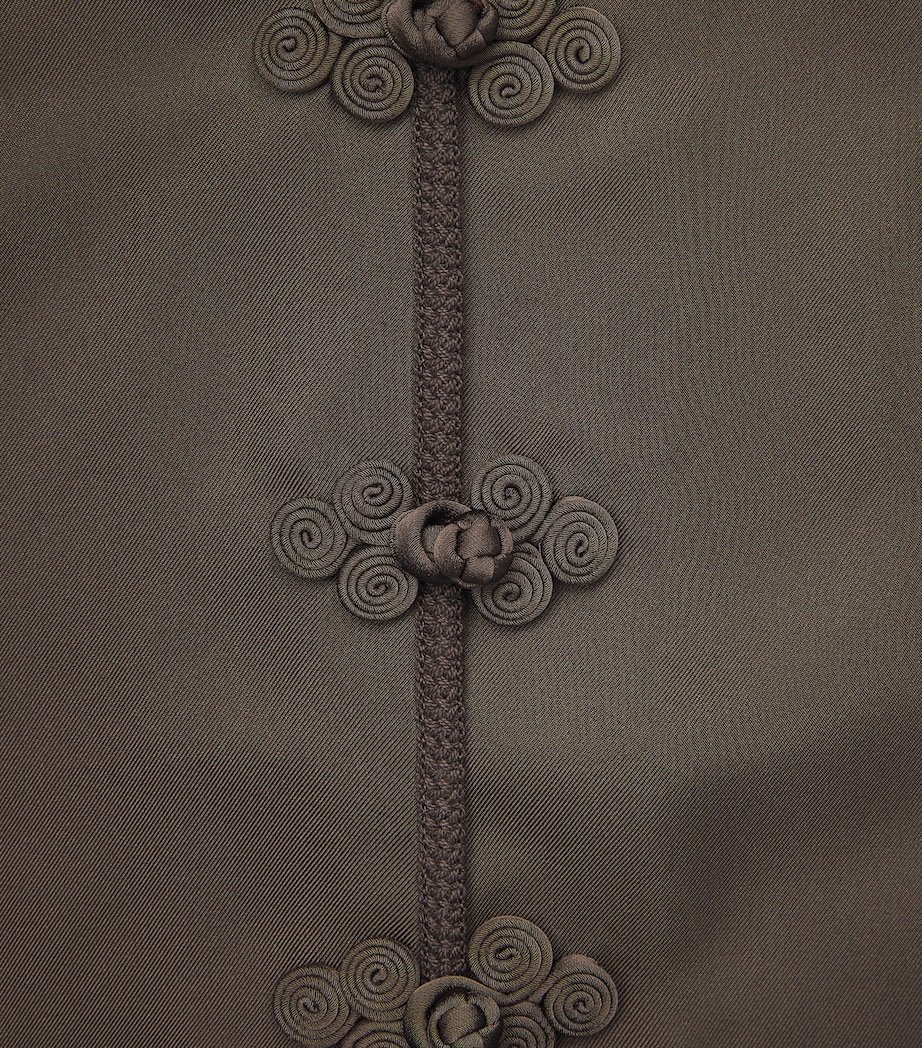 Róhe Womens Silk Pankou Blouse Earth Image 6