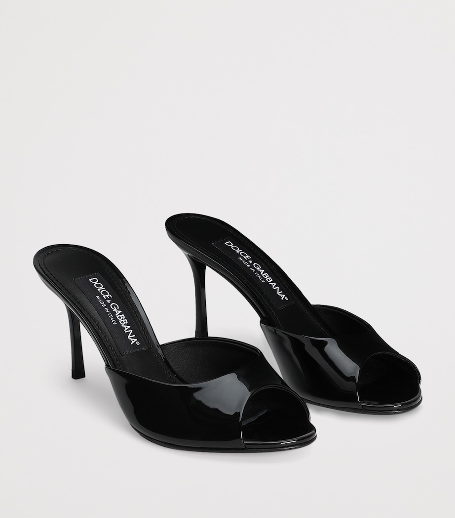 Dolce&Gabbana Patent Leather Keira Mules 75 Blac Image 2