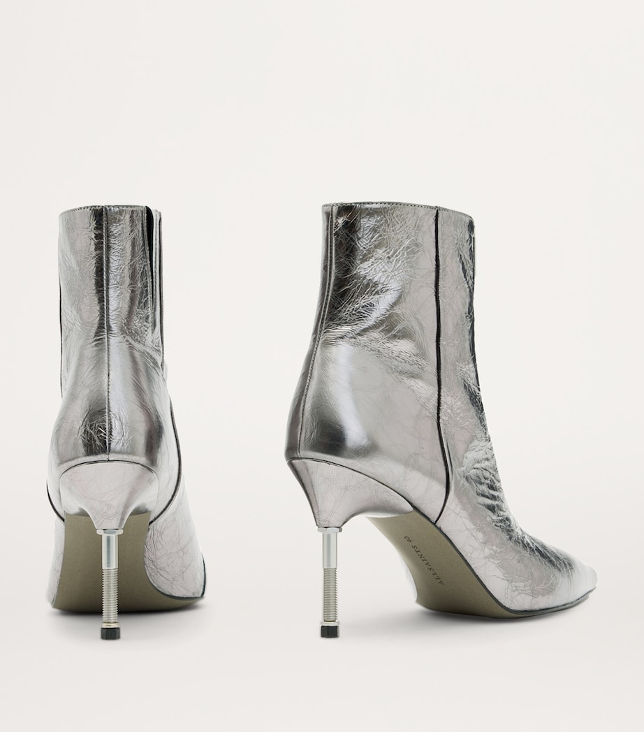 Metallic Leather Natasha Boot 52 GUNMETAL GREY Image 3