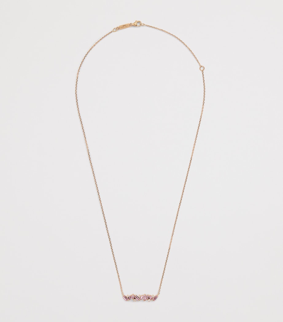 Yellow Gold, Diamond and Sapphire Frenzy Necklace 18K RG/P Image 3