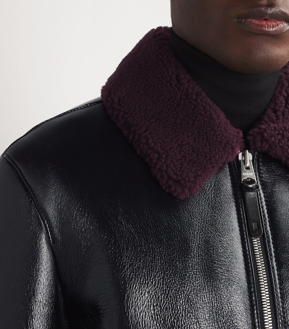 Sheepskin Enzo Jacket BLACK-GARNET Image 6