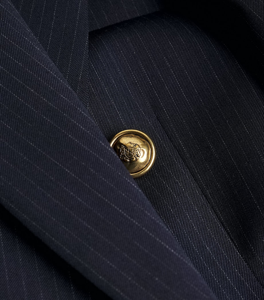 Wool-Blend Double-Breasted Blazer NAVY BLUE Image 5