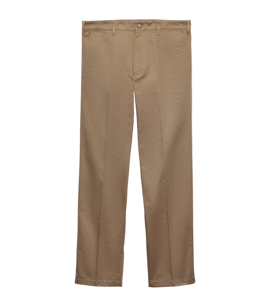 Prada Mens Cotton Straight Chinos Image 1