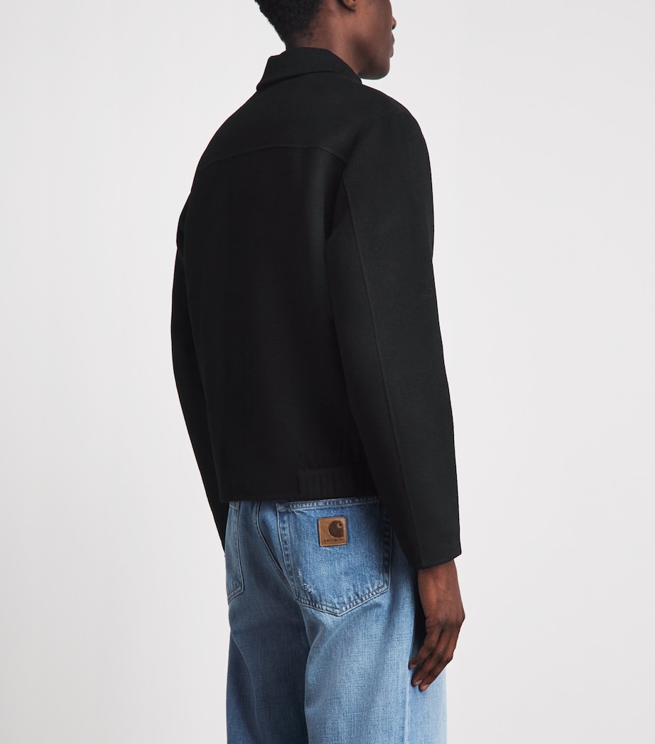 NN.07 Mens Wool-Blend Arlo Jacket Black Image 5