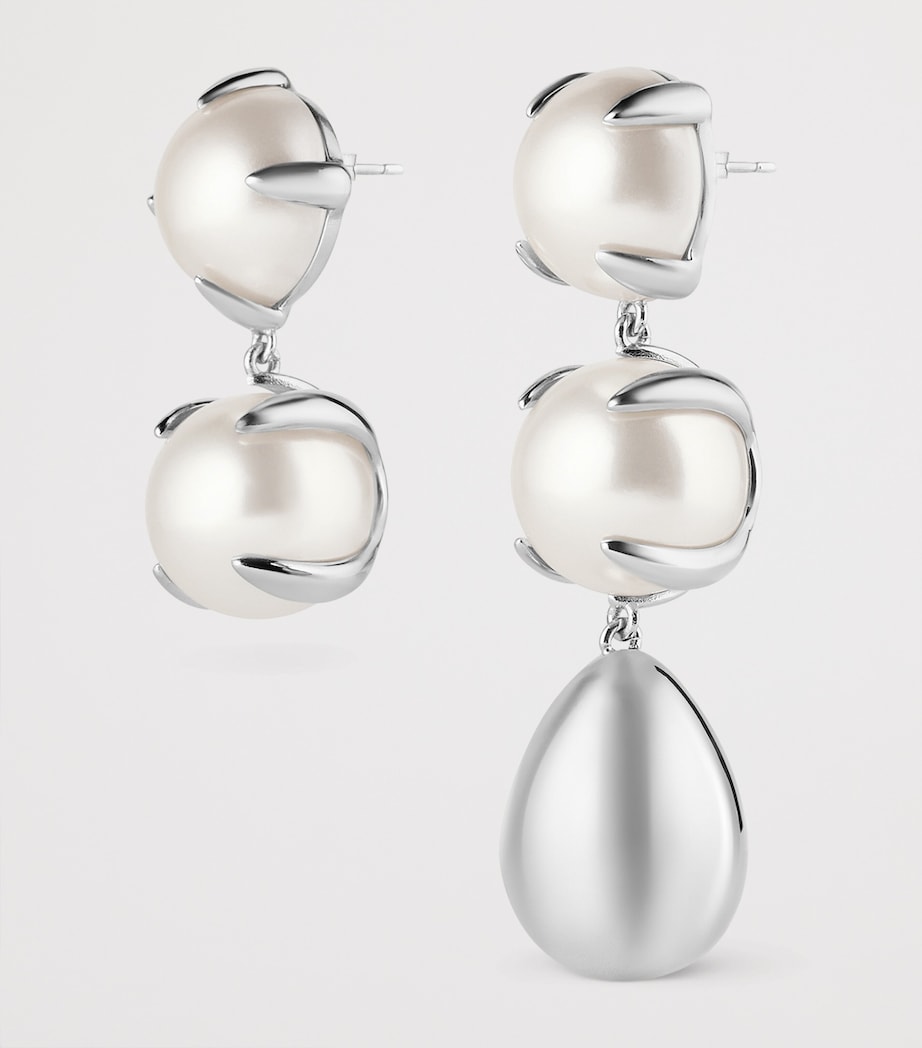 Givenchy Faux Pearl Earrings White/silvery Image 3