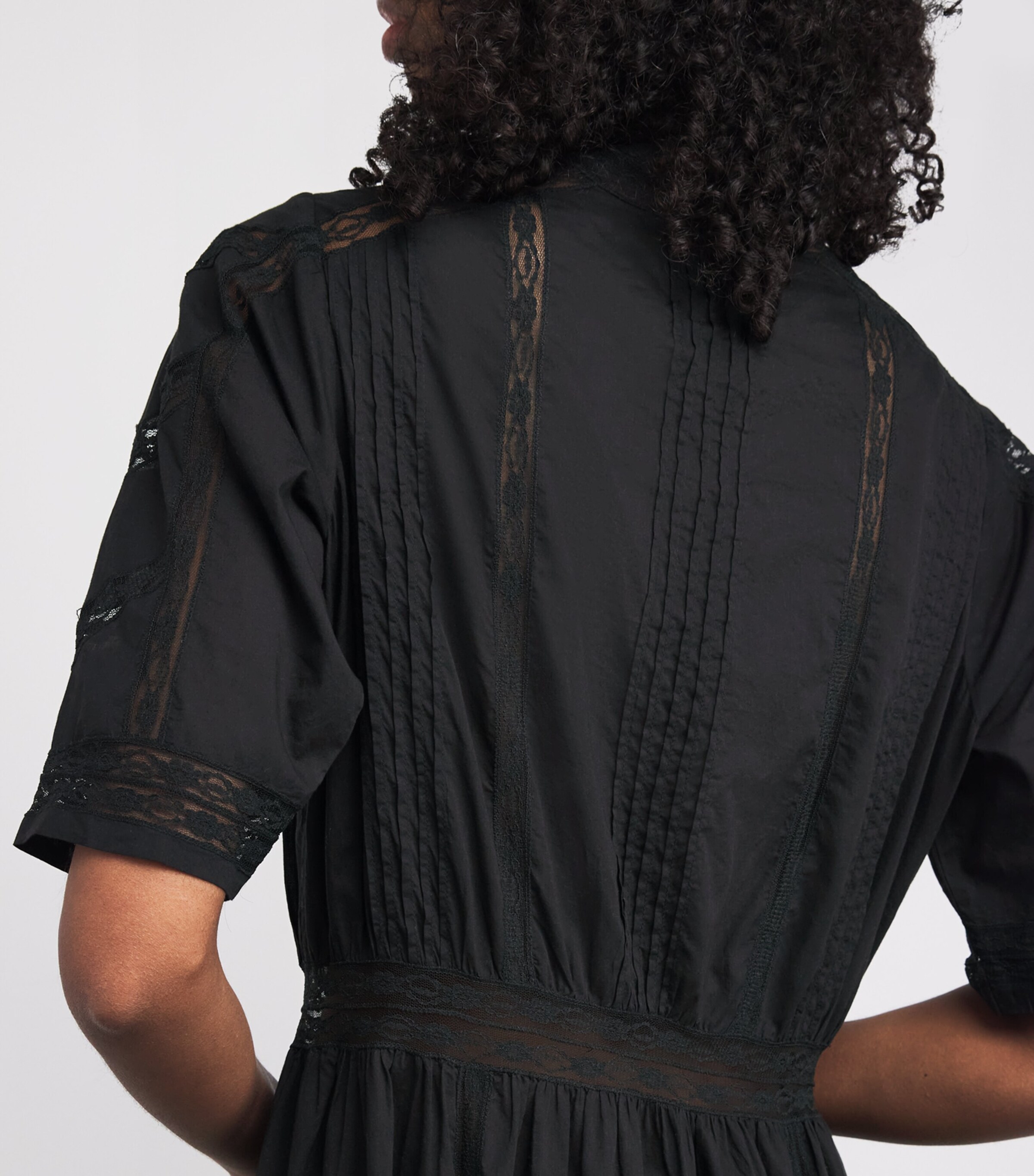 Cotton August Midi Dress BLACK Image 4