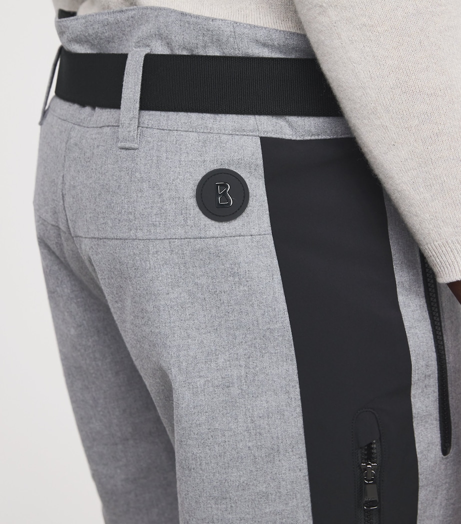 Water-Repellent Virgin Wool-Blend Wido Ski Trousers 012-LIGHT GREY MEL Image 6