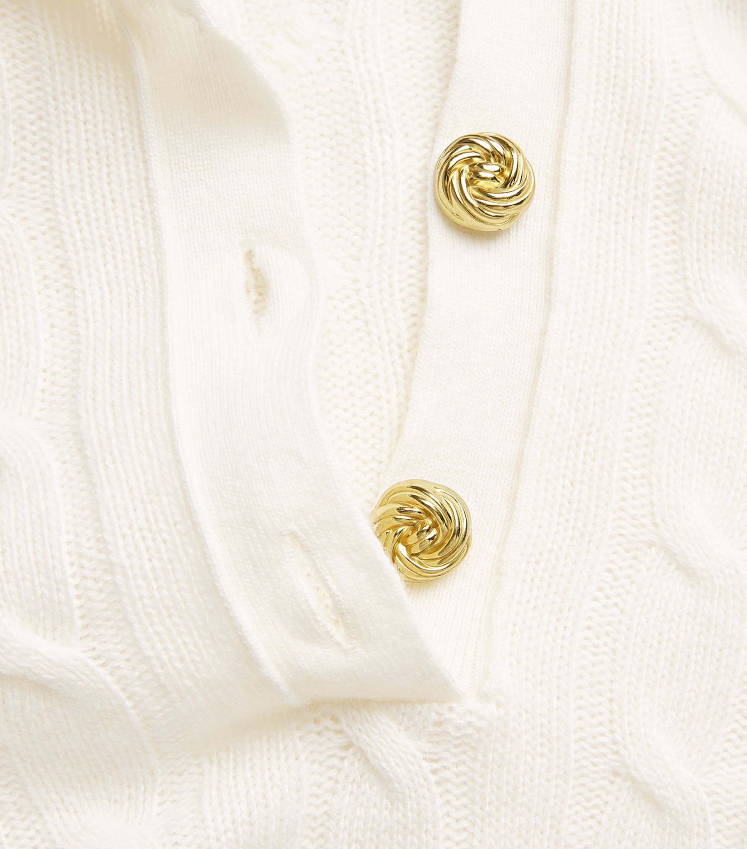 Cable-Knit Evie Polo Sweater CLOUD Image 5