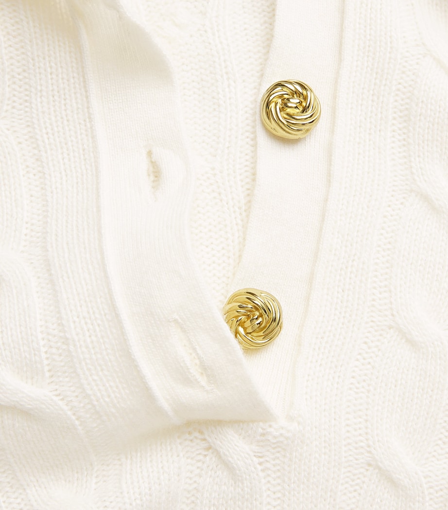 Cable-Knit Evie Polo Sweater CLOUD Image 5